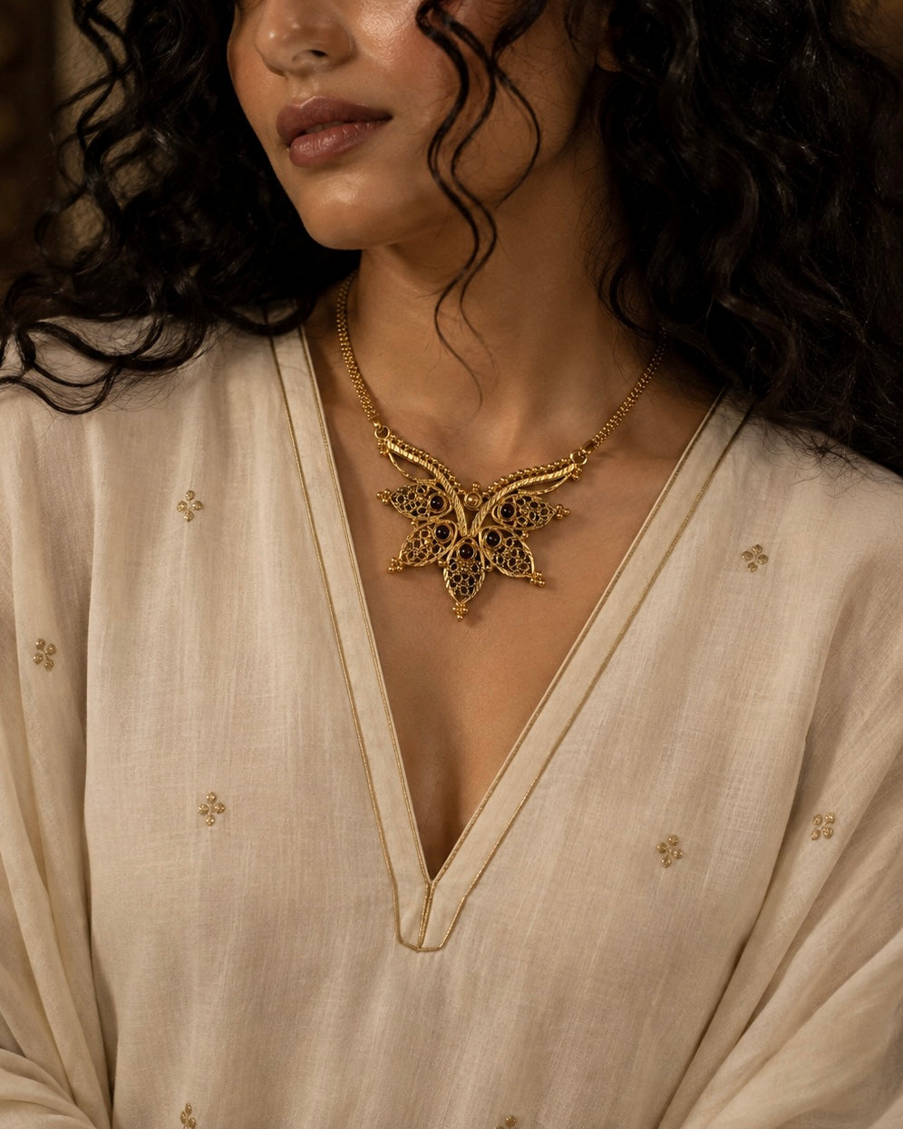 Mantharam | Heritage Gold-Plated Designer Neckpiece | Onam'26