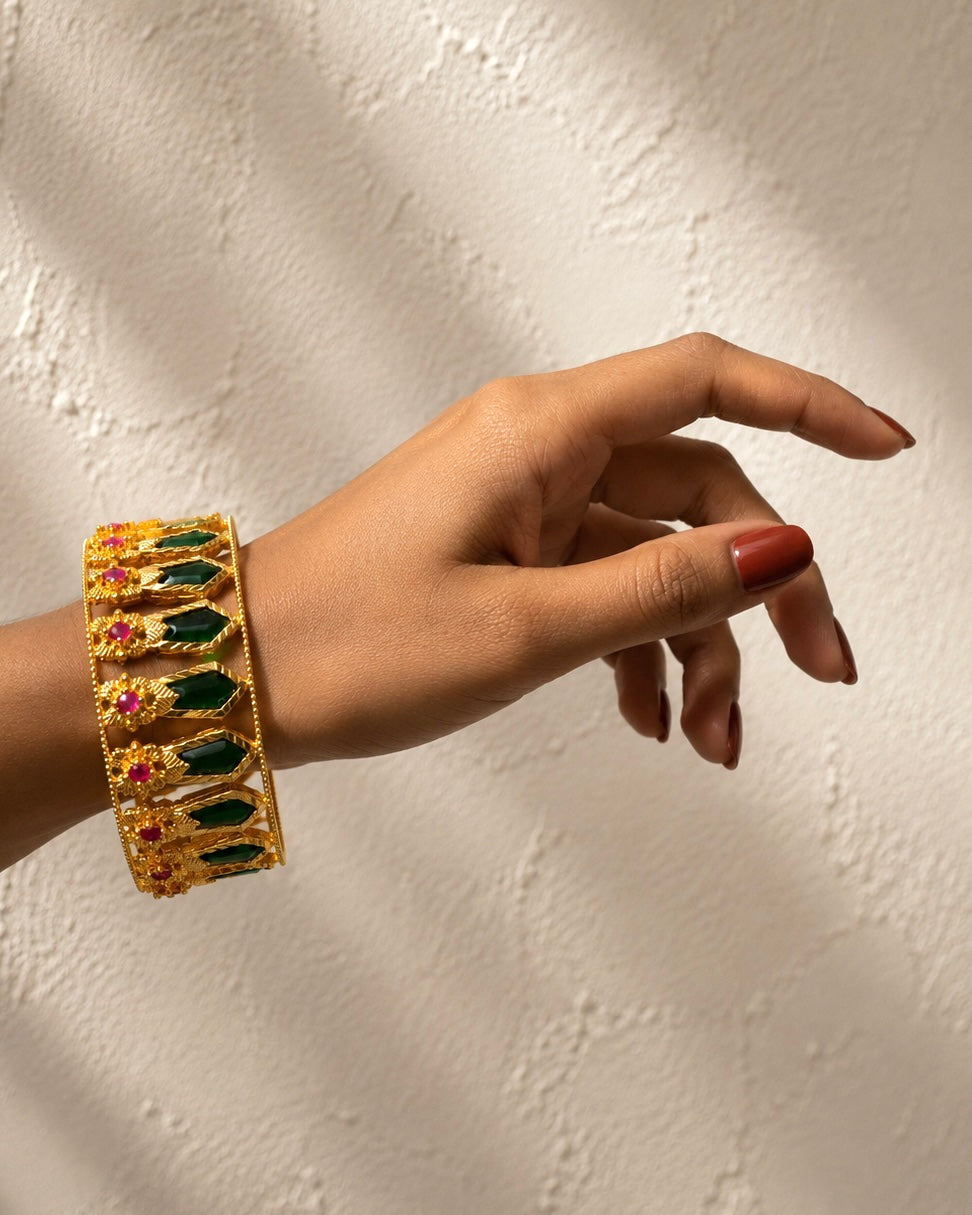 Nagapadam | Palakka | Gold Plated Antique Kada | Size 2.6 | Onam'26