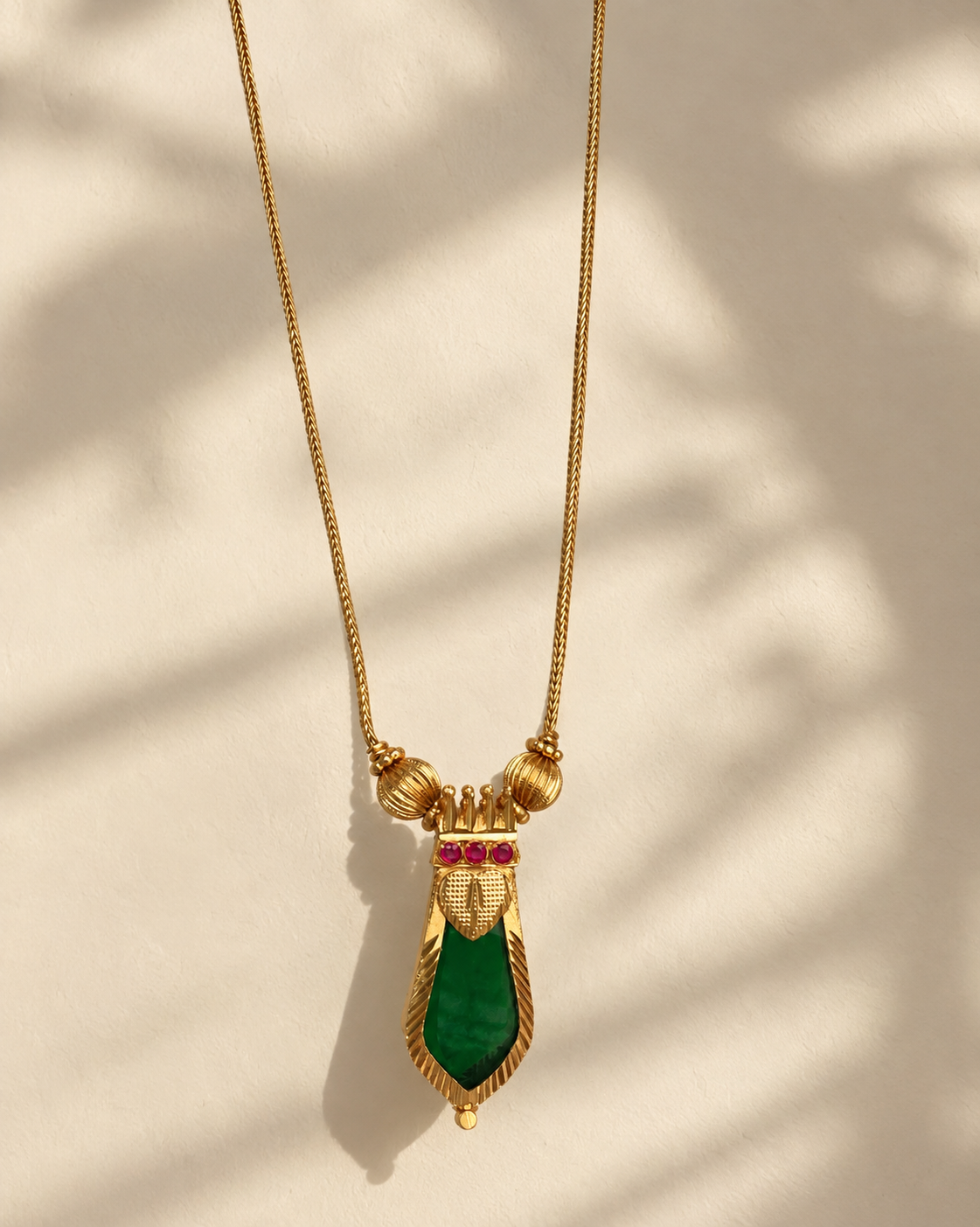 Nagamanikyam | Heritage Gold-Plated Chain & Pendant