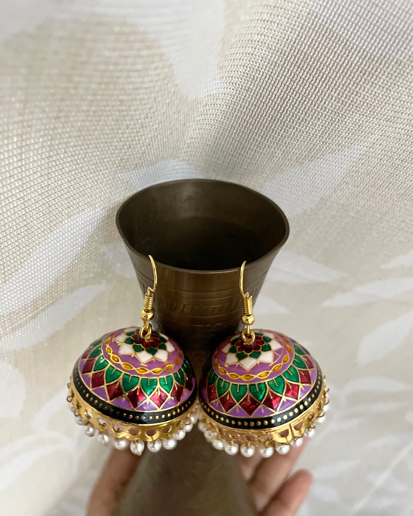 Mauve Mirage | Jhumkas | The Meenakari Edit