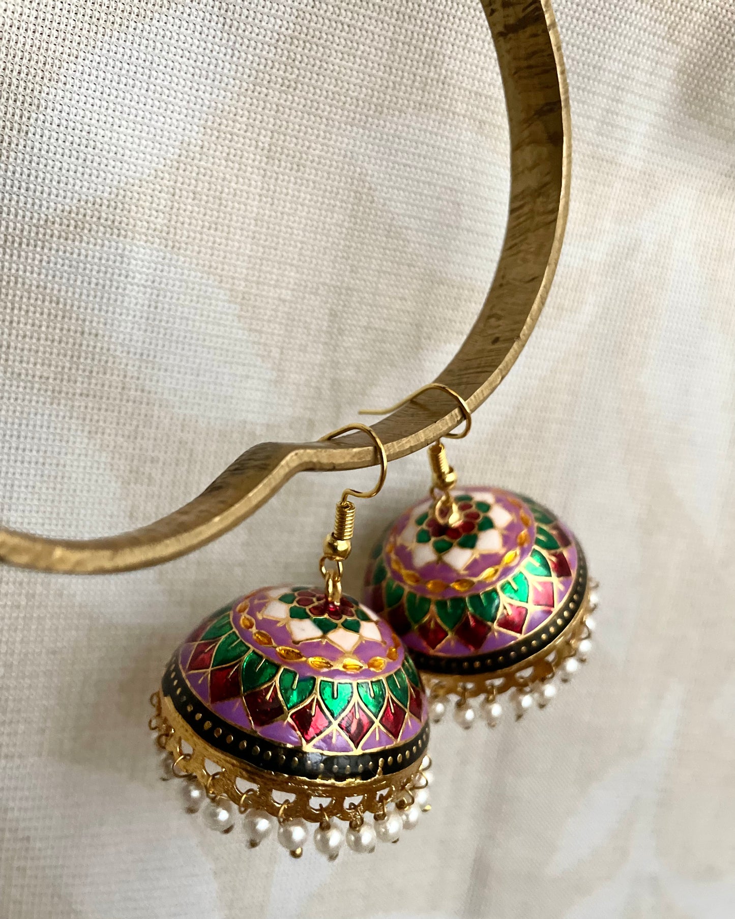 Mauve Mirage | Jhumkas | The Meenakari Edit