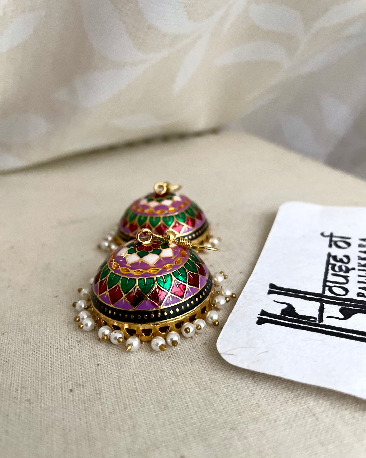 Mauve Mirage | Jhumkas | The Meenakari Edit