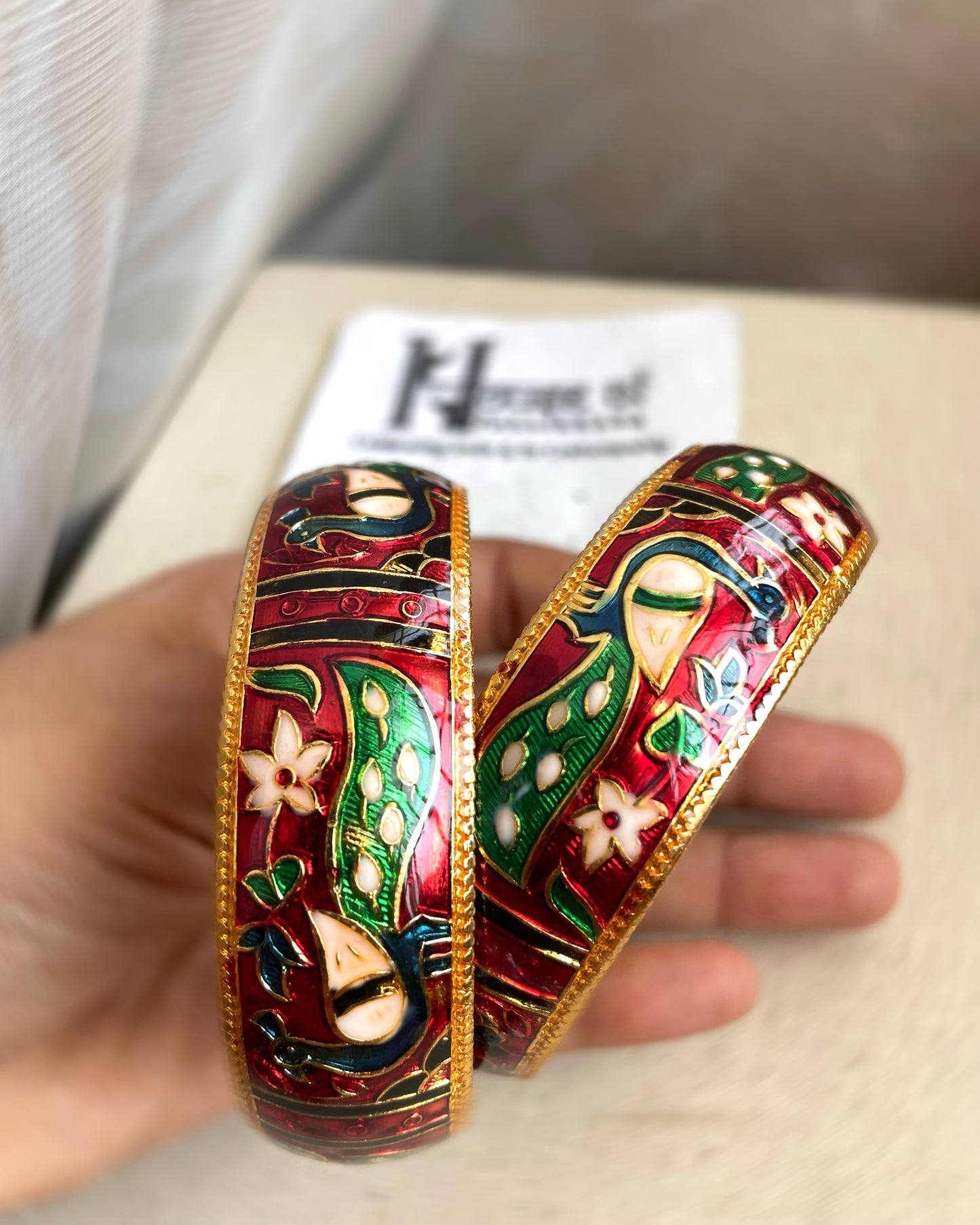 Mayūravanam | Statement Kadas | Set of 2 | The Meenakari Edit