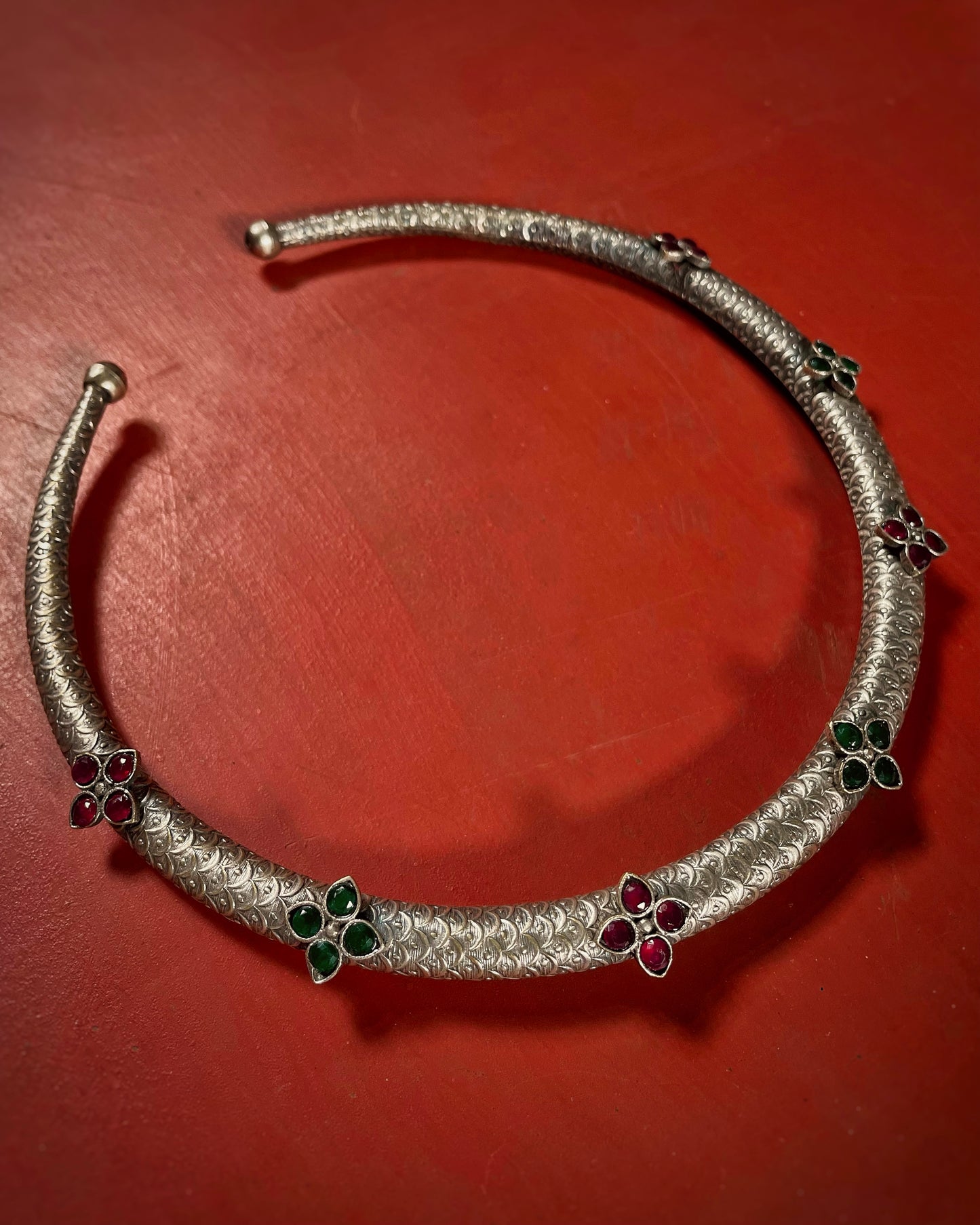 Fusion Orbit | Silver Plated Fusion Handcrafted Statement Necklace