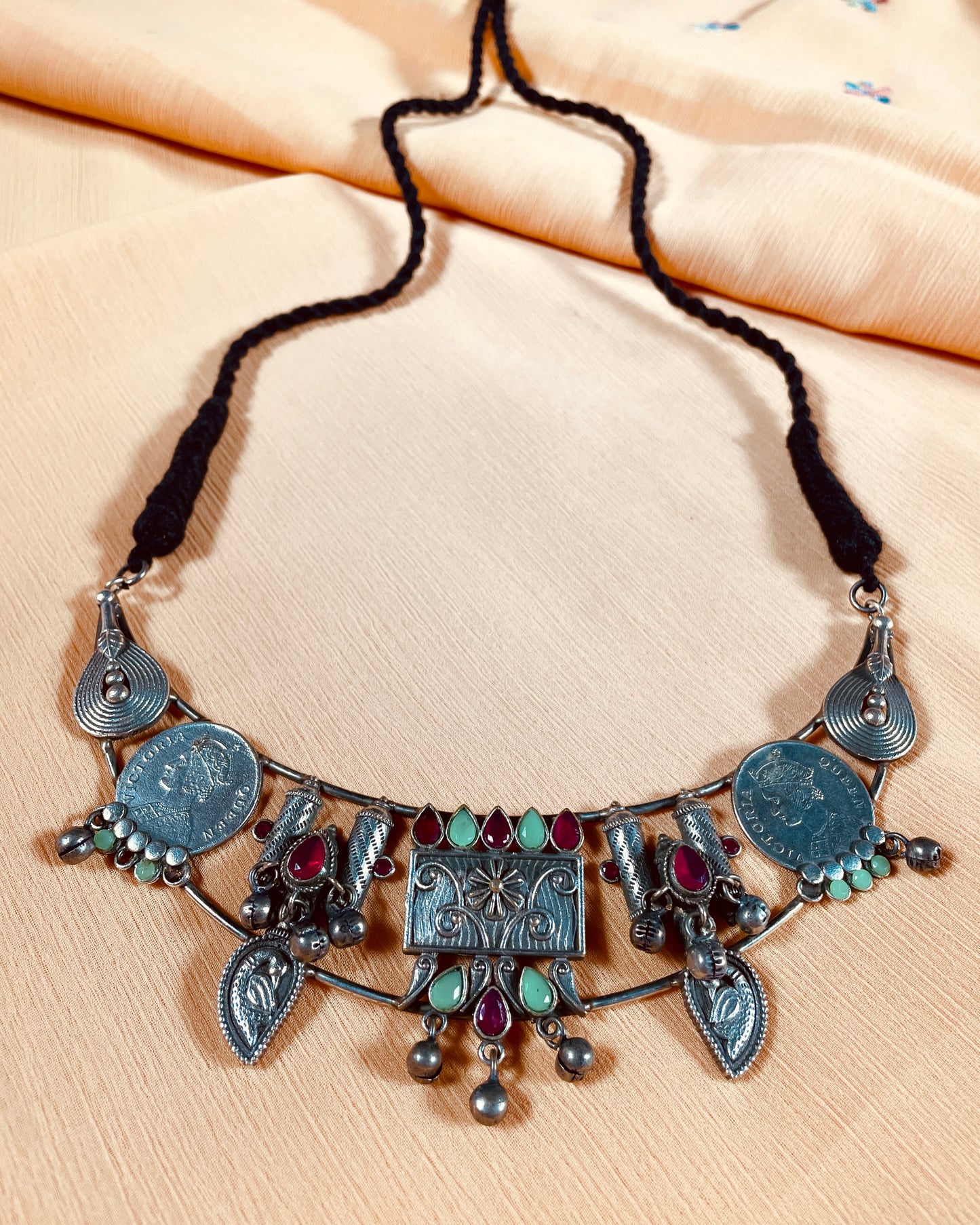 Chisel & Charm | Silver Plated Fusion Handcrafted Statement Necklace