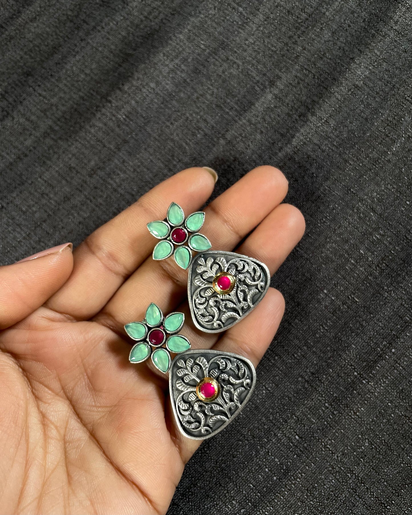 Ratna Rang | Dual Tone Fusion | Statement Studs