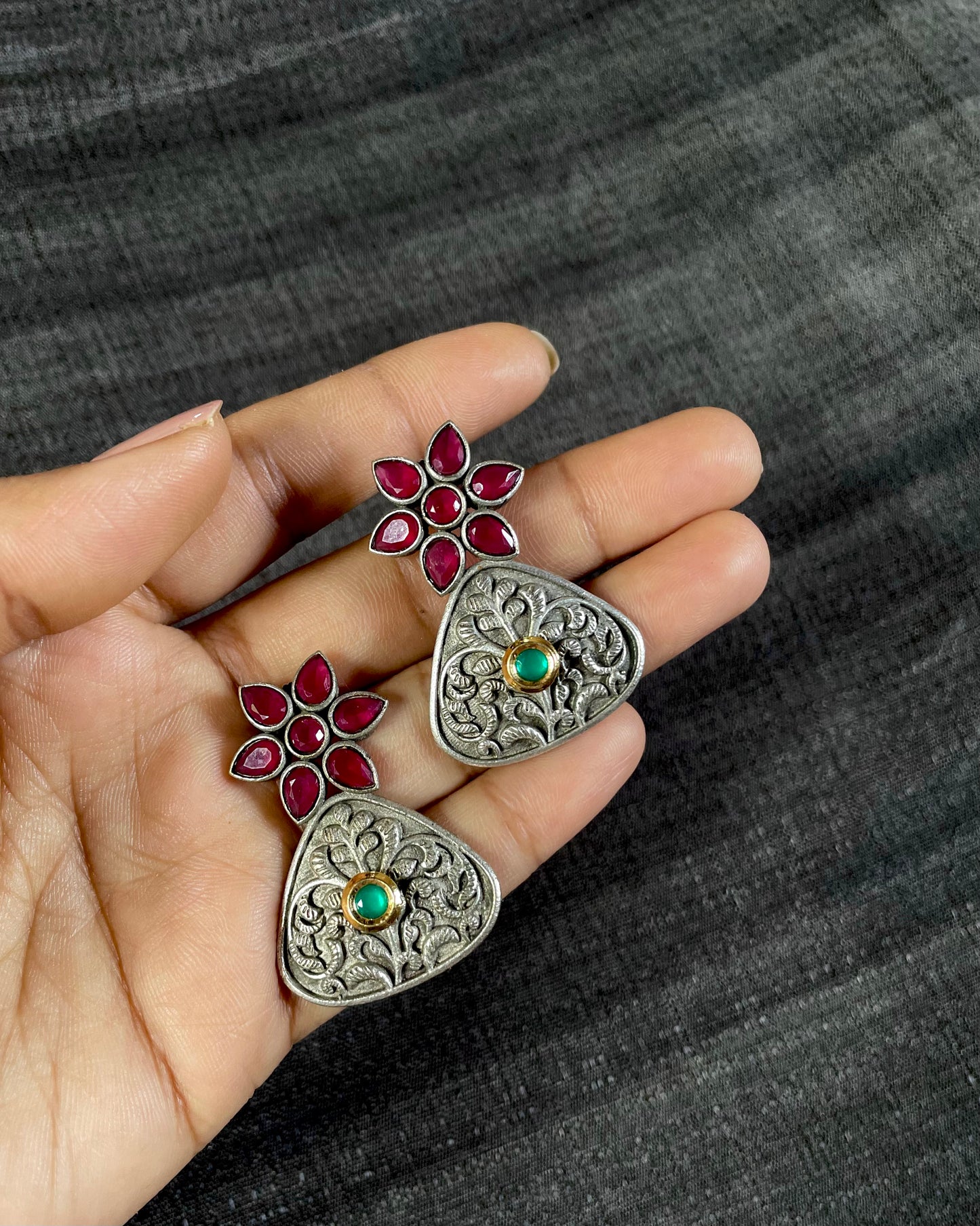 Ratna Rang | Dual Tone Fusion | Statement Studs