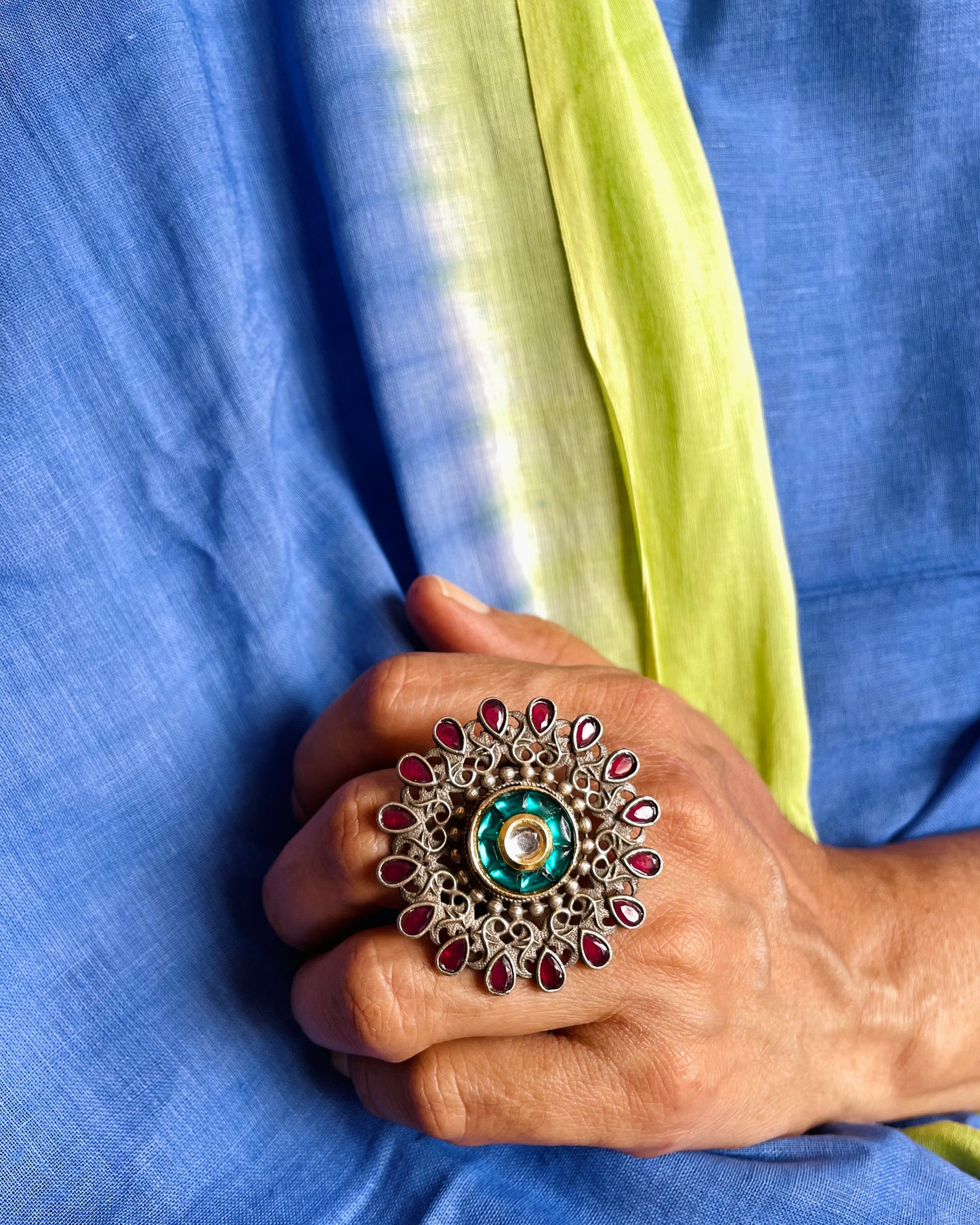 Gulab Rivaaz | Contemporary Dual Tone Fusion Ring