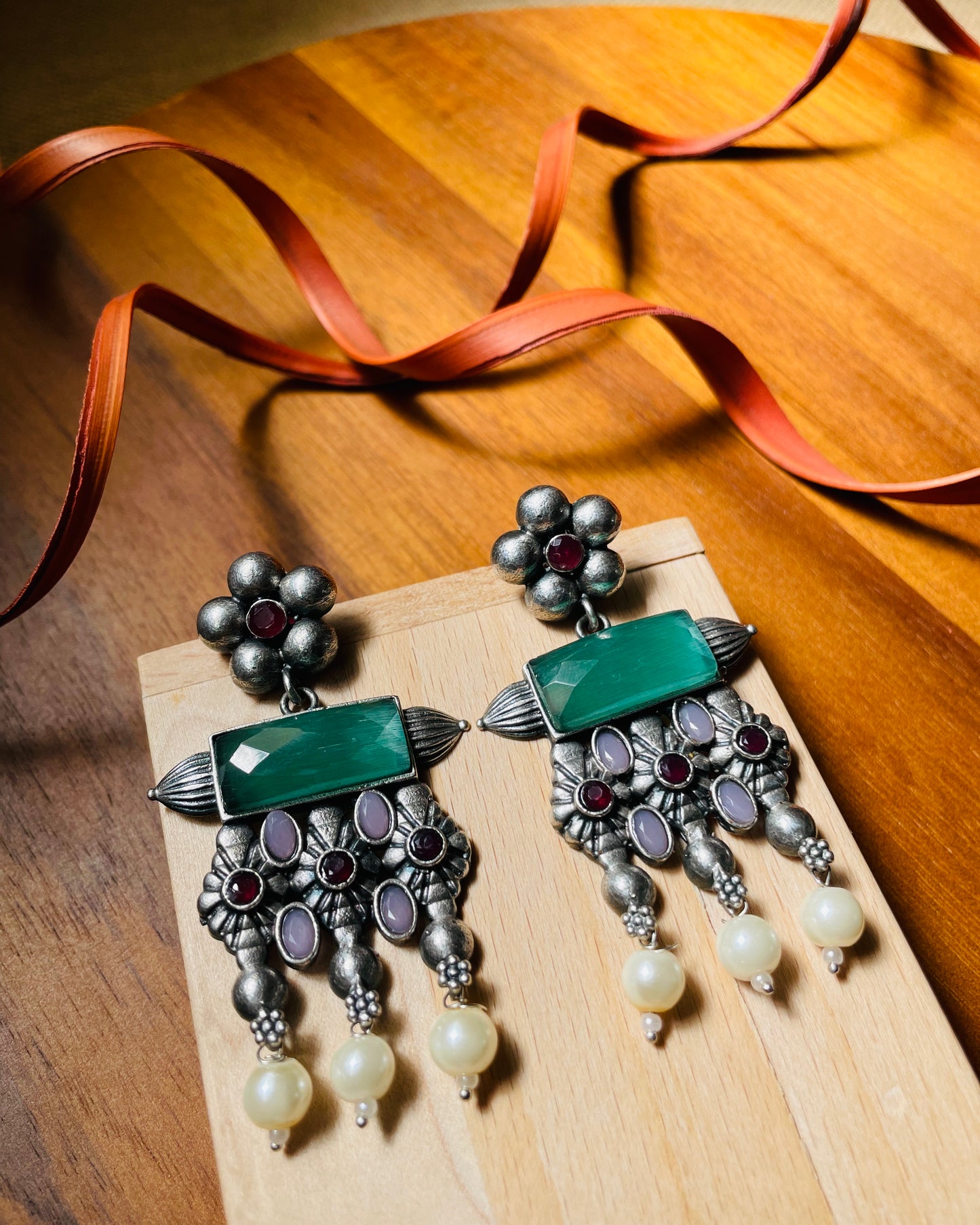Nitaara | Multicolour Stone Statement Earrings