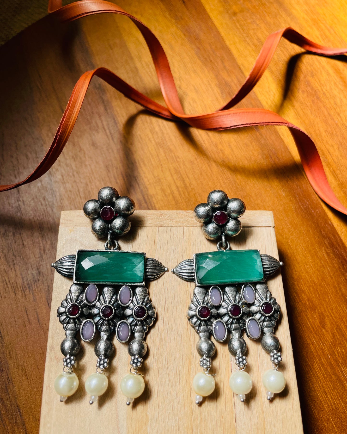 Nitaara | Multicolour Stone Statement Earrings