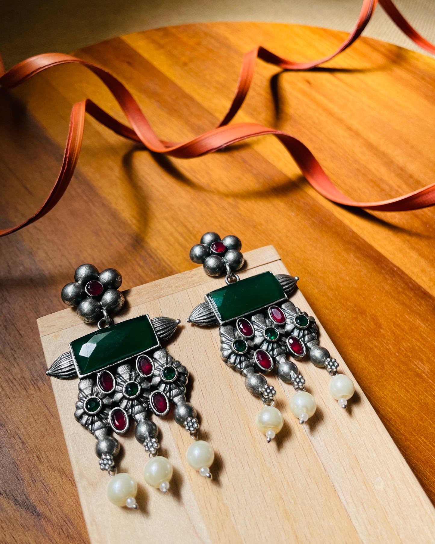 Nitaara | Multicolour Stone Statement Earrings