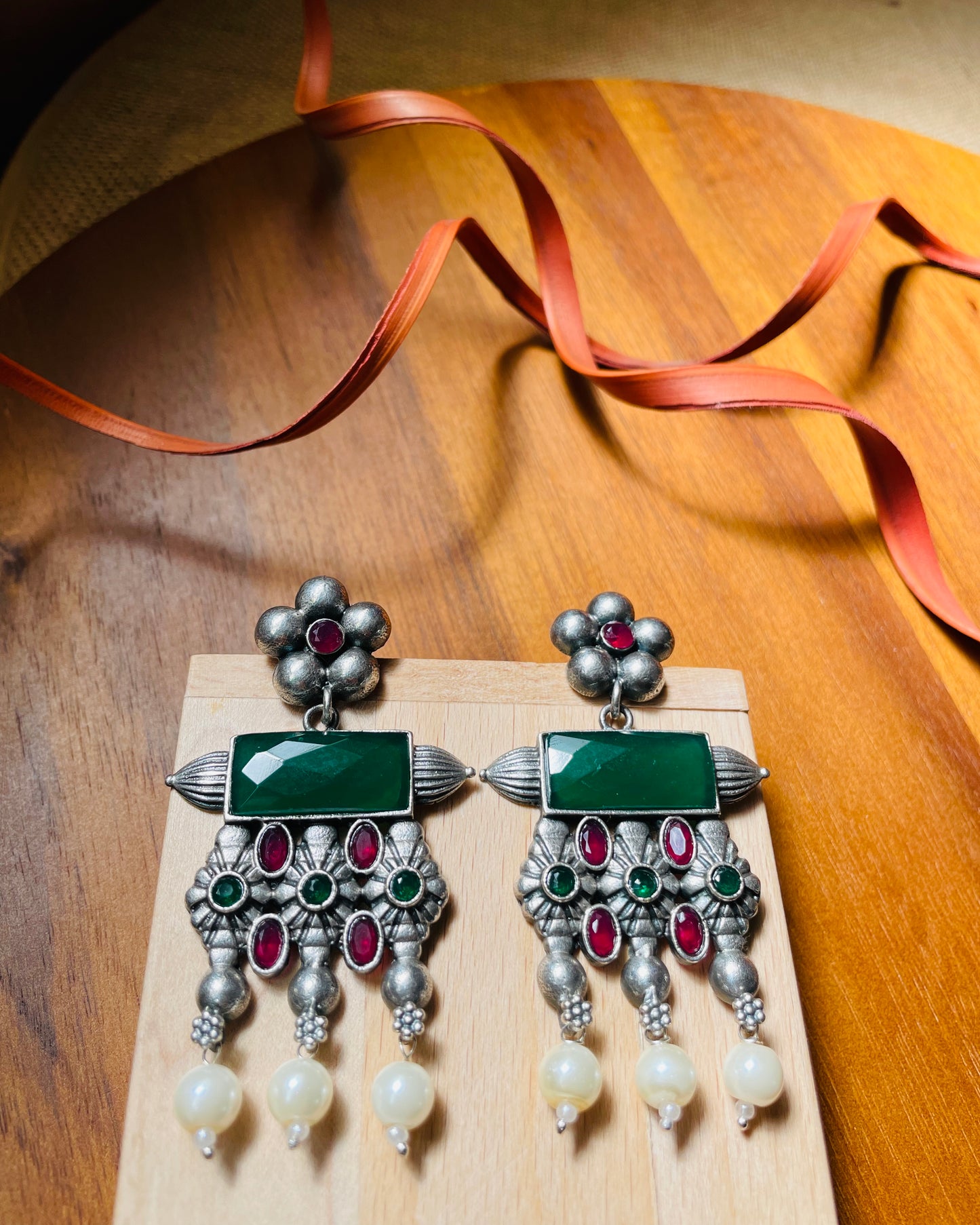 Nitaara | Multicolour Stone Statement Earrings