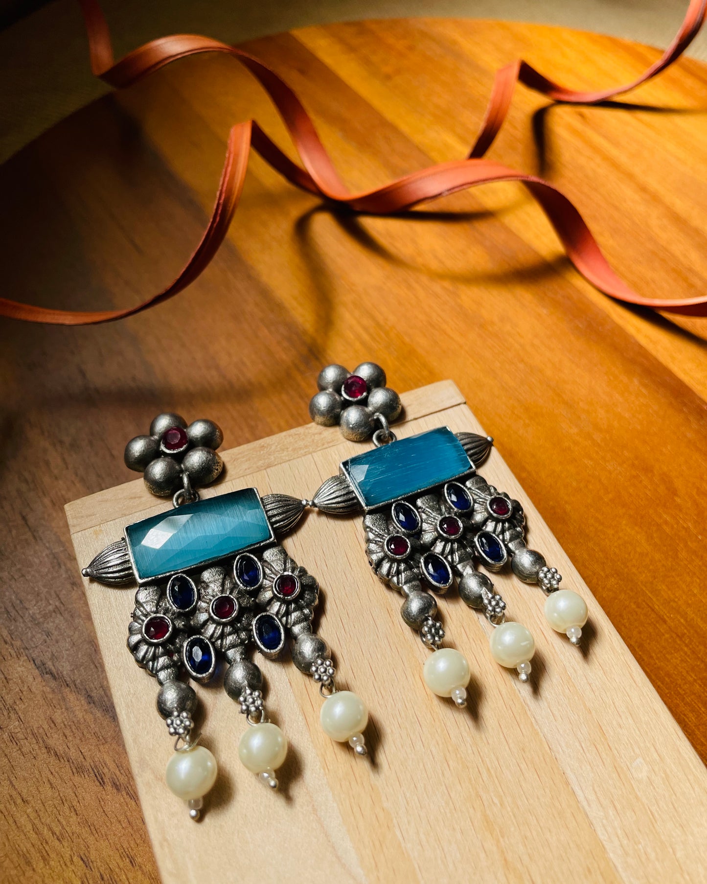 Nitaara | Multicolour Stone Statement Earrings