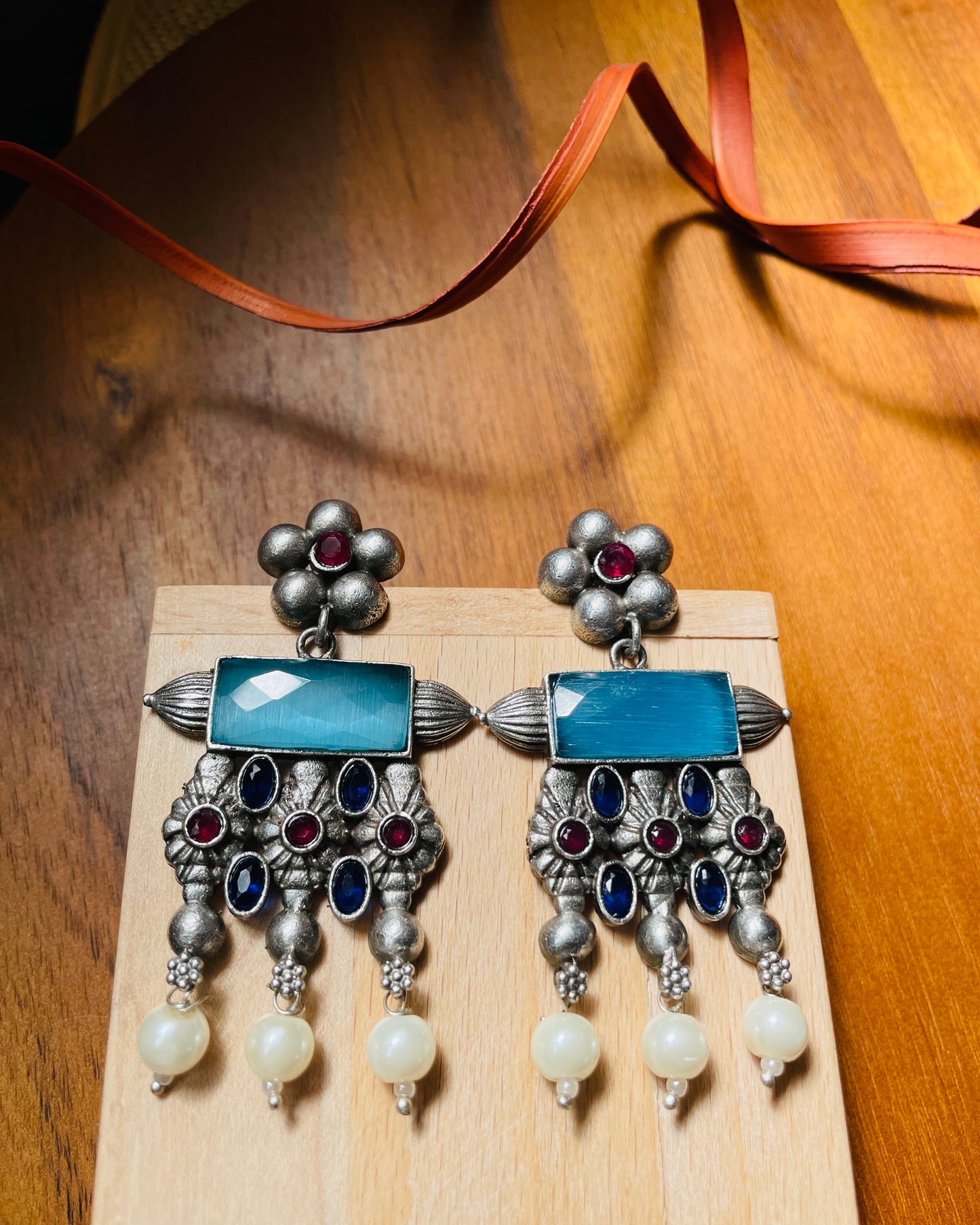 Nitaara | Multicolour Stone Statement Earrings