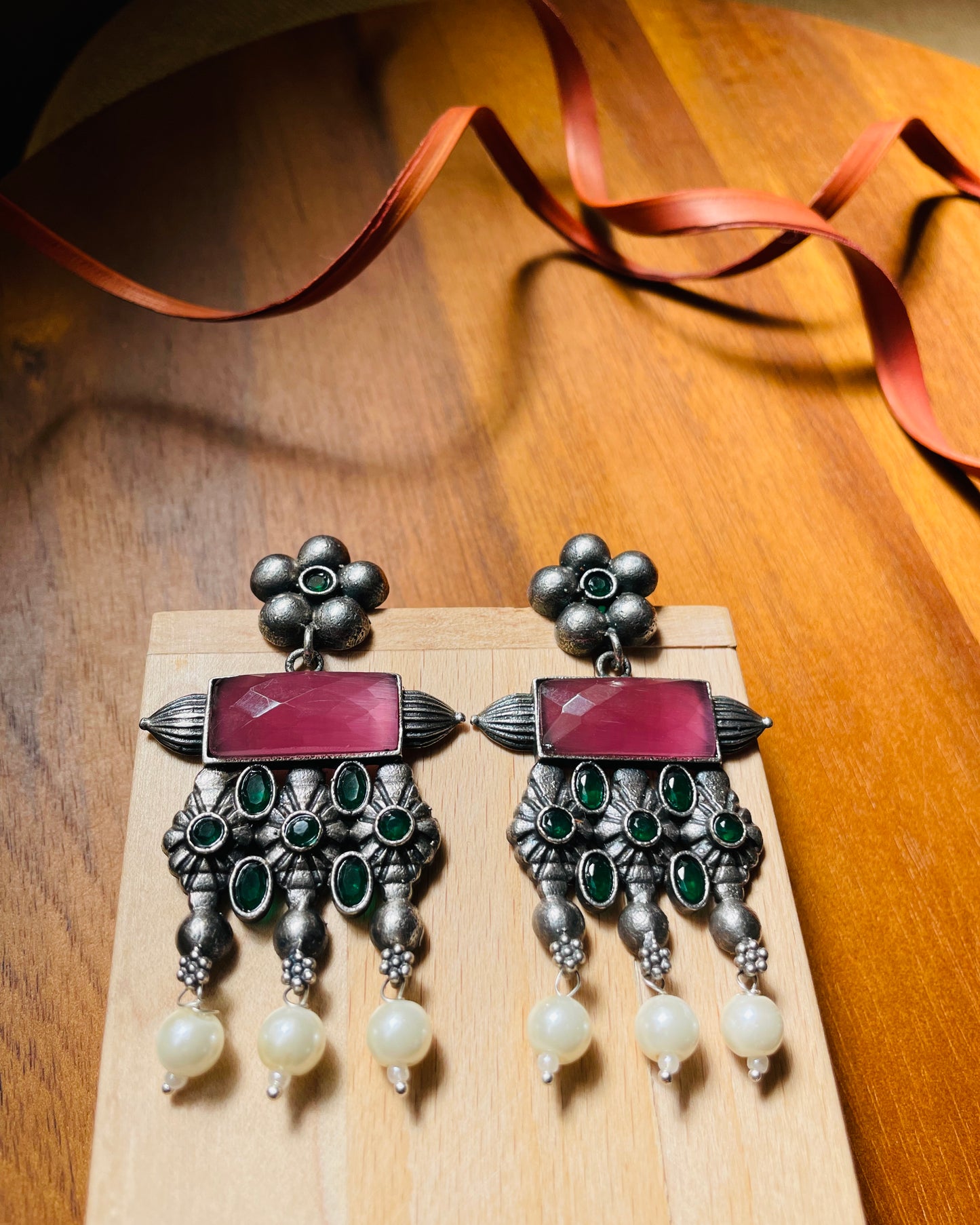 Nitaara | Multicolour Stone Statement Earrings