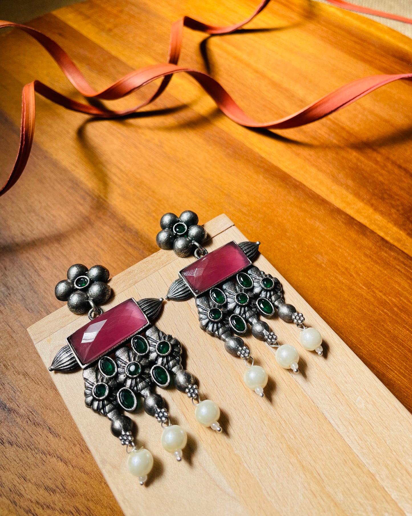 Nitaara | Multicolour Stone Statement Earrings