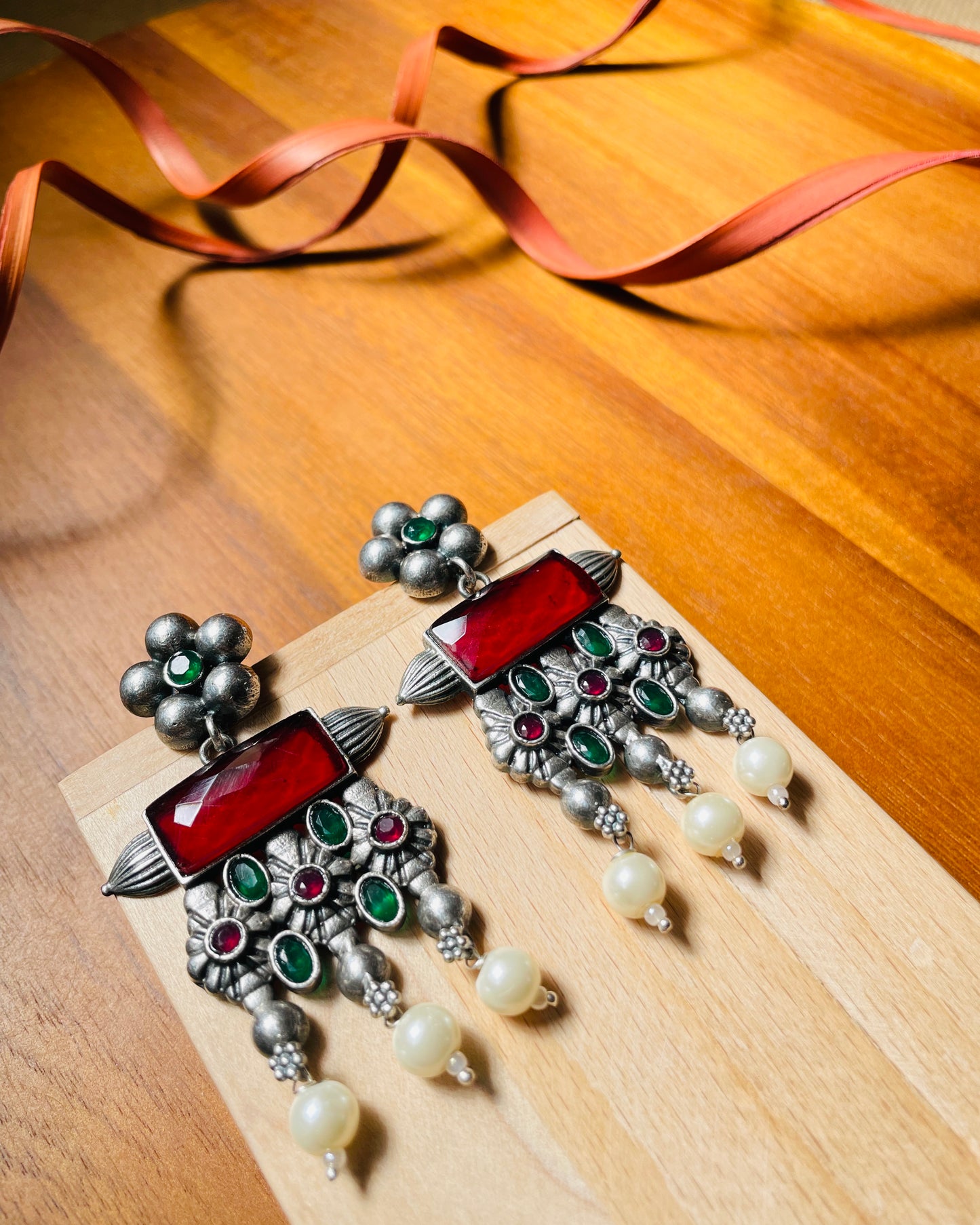 Nitaara | Multicolour Stone Statement Earrings