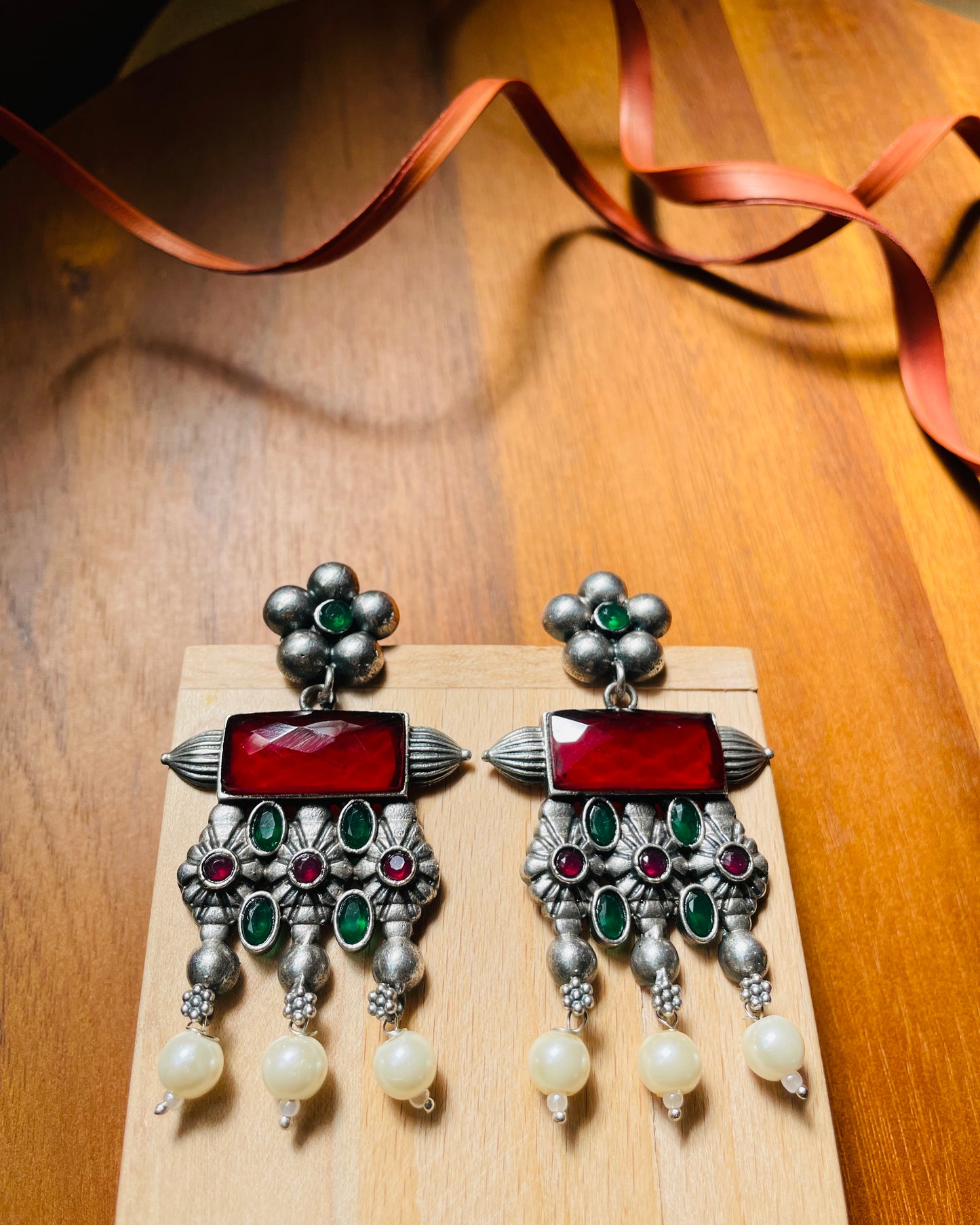 Nitaara | Multicolour Stone Statement Earrings