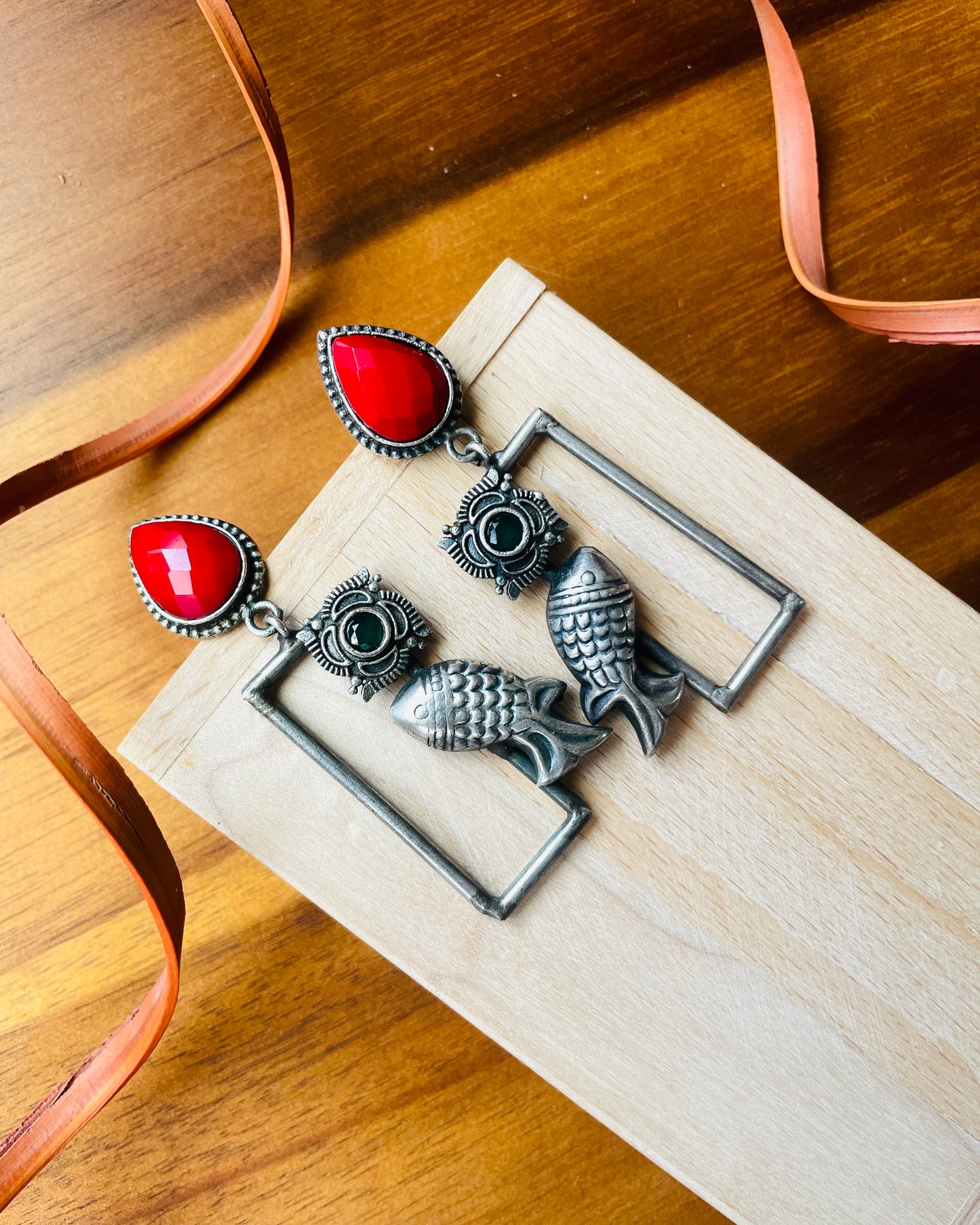 Matsya | Silver Plated Statement Earrings