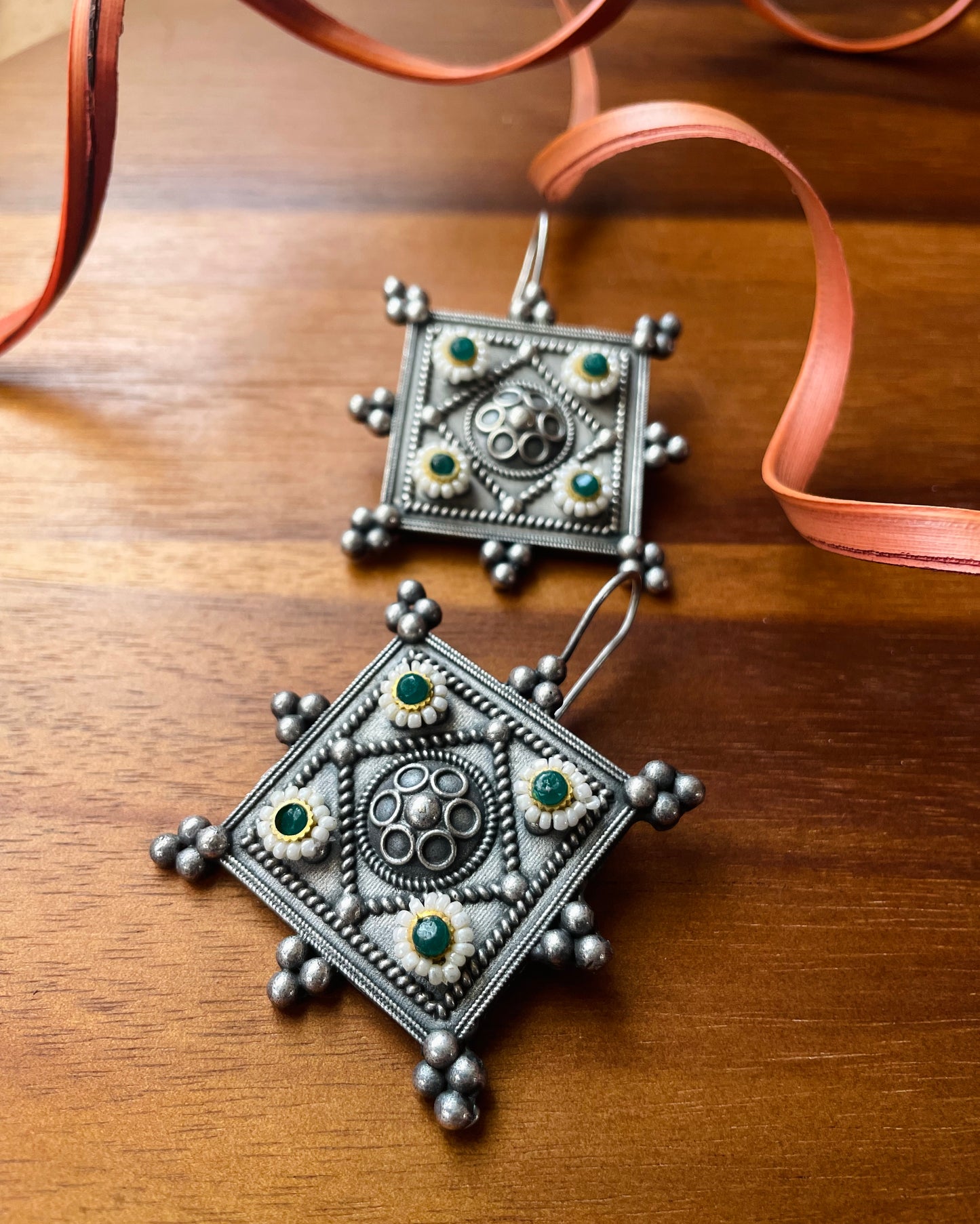 Anokhi | Silver Plated Kundan Statement Earrings