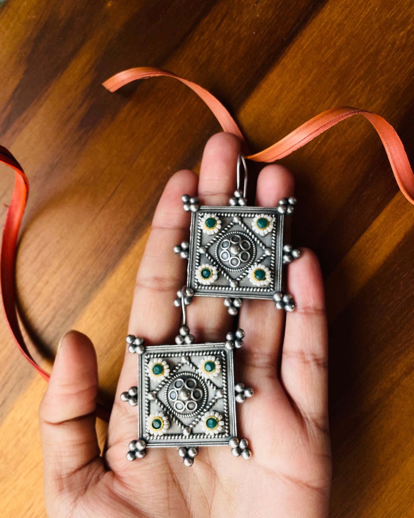 Anokhi | Silver Plated Kundan Statement Earrings