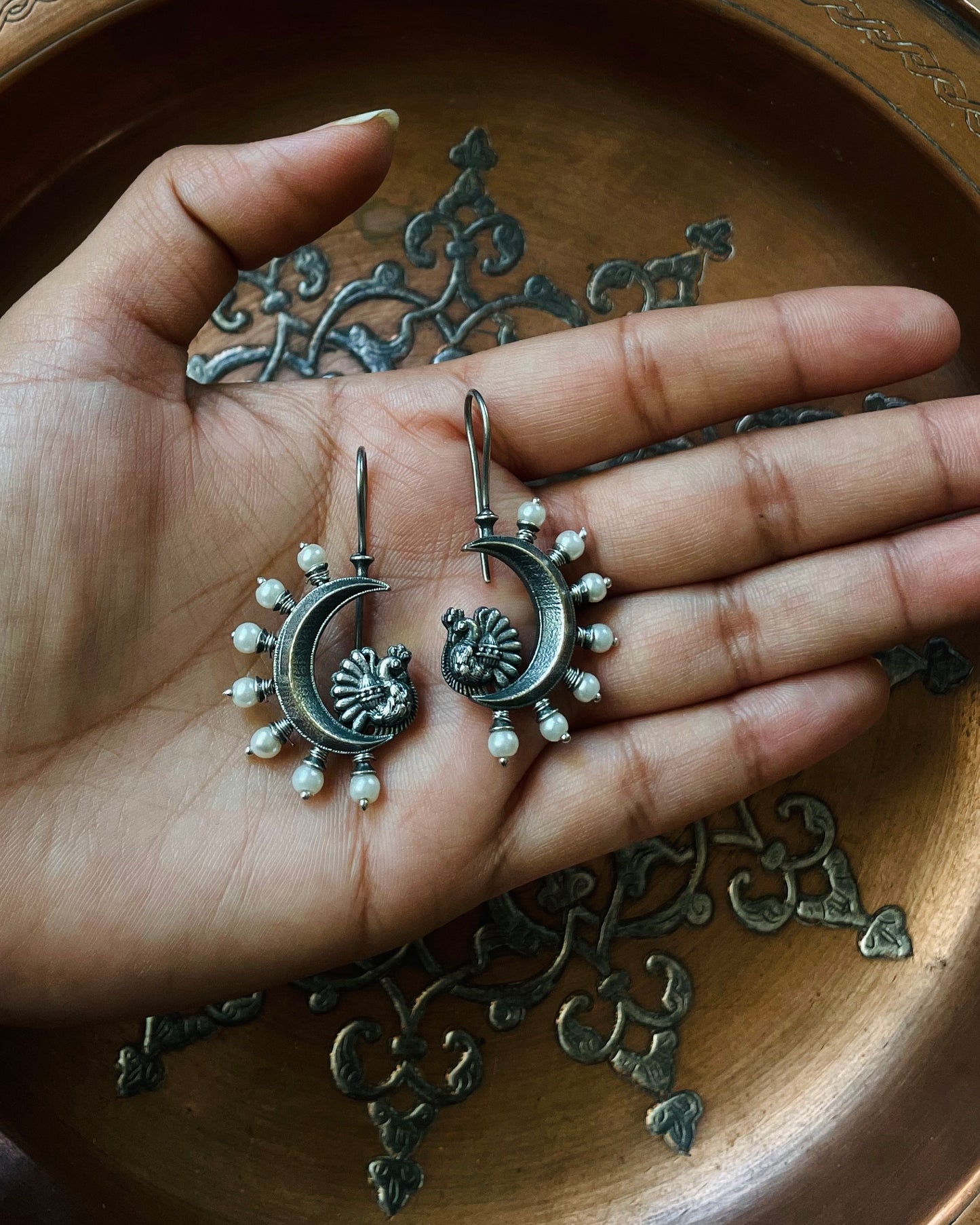 Chitraksha Antique Pearl Studs