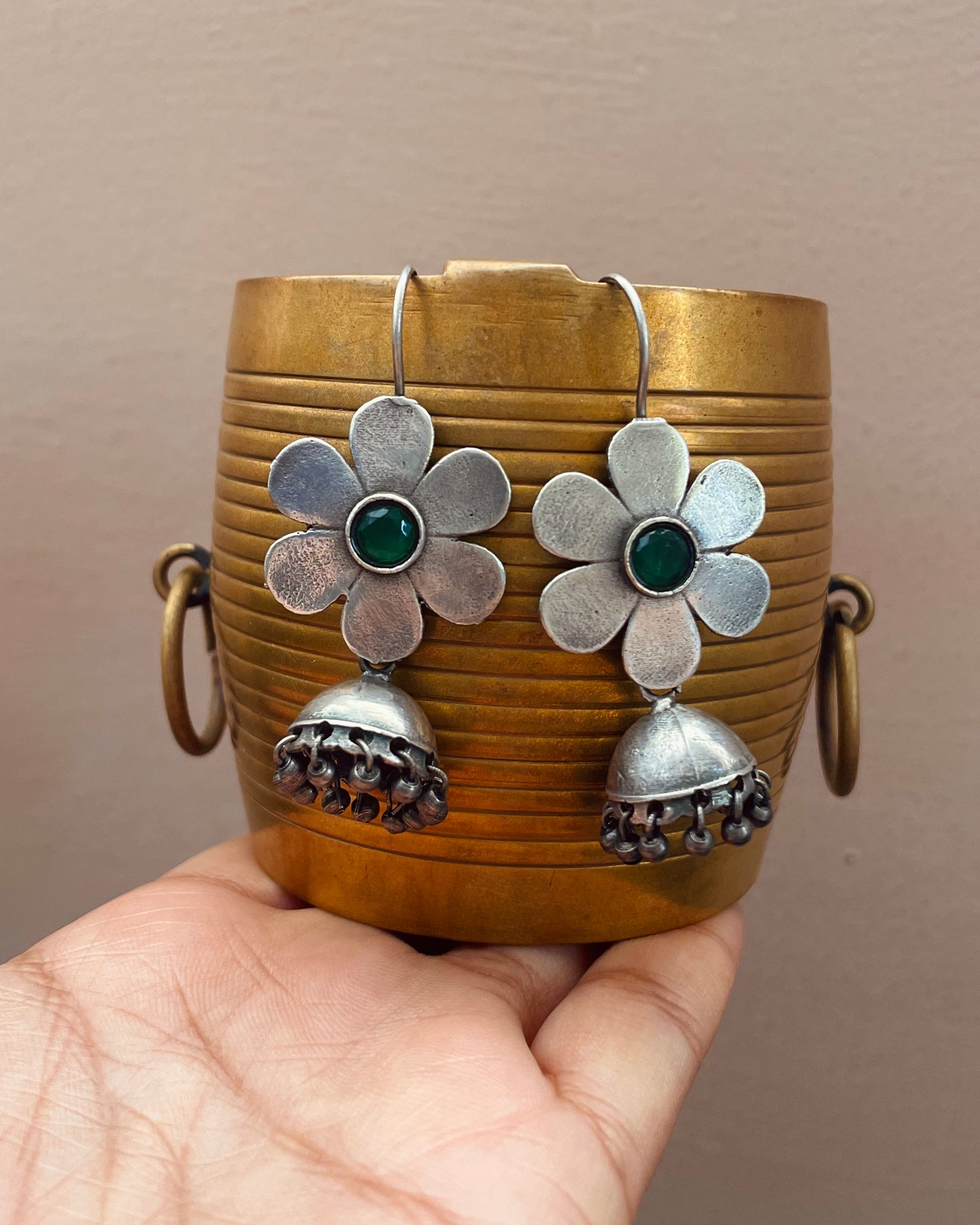 Kamalini | Silver Plated Hook Earrings