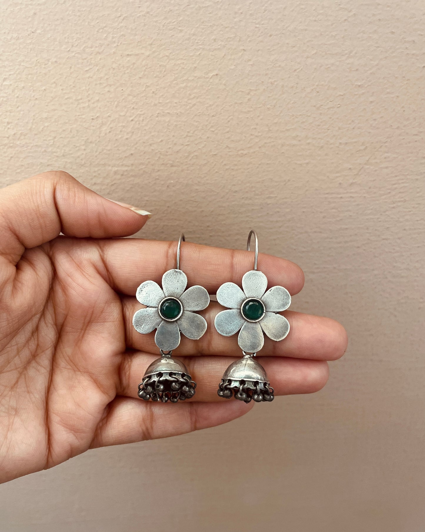 Kamalini | Silver Plated Hook Earrings