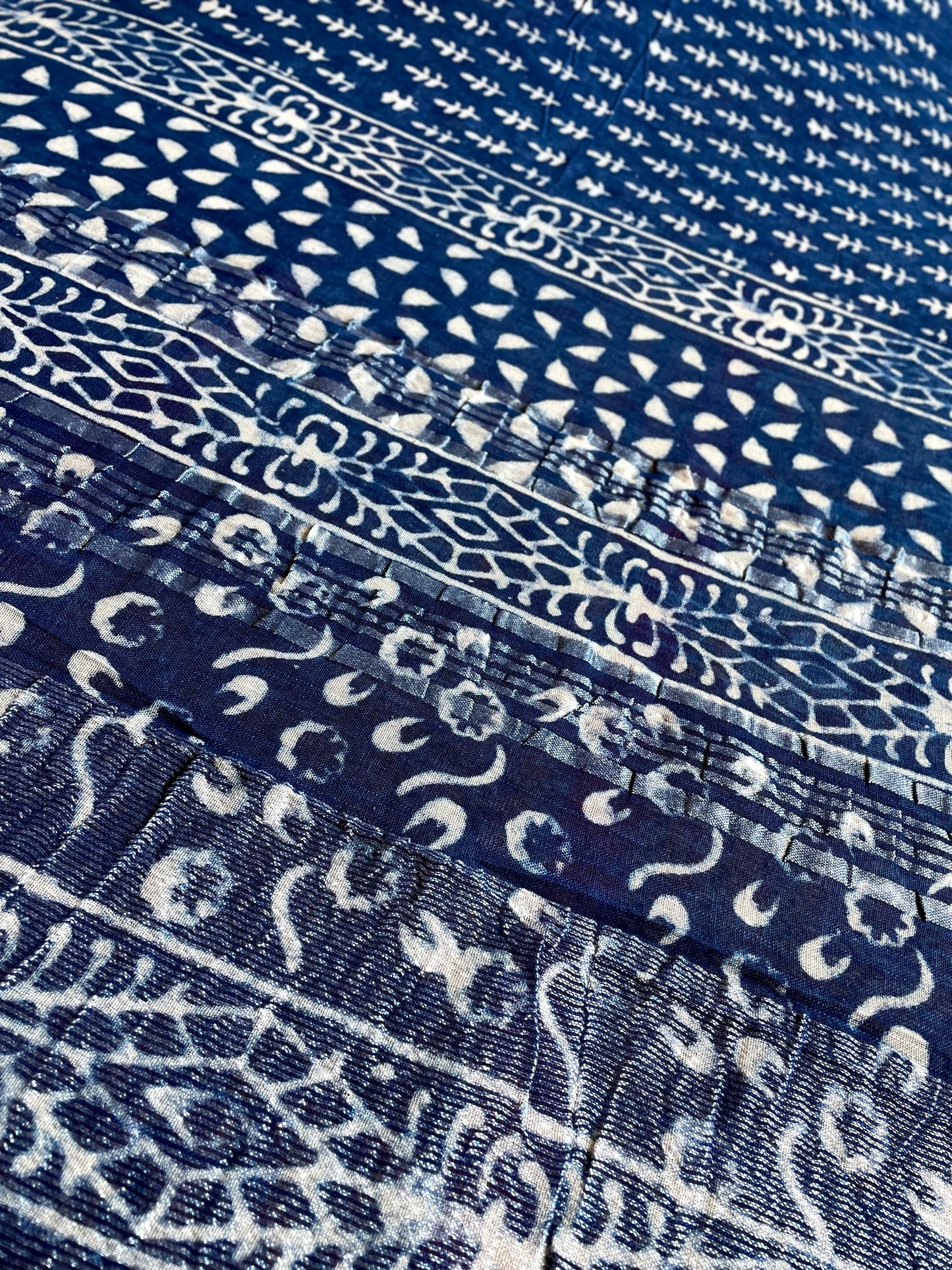 DHWANI | Pure Hand-block Printed Linen Saree