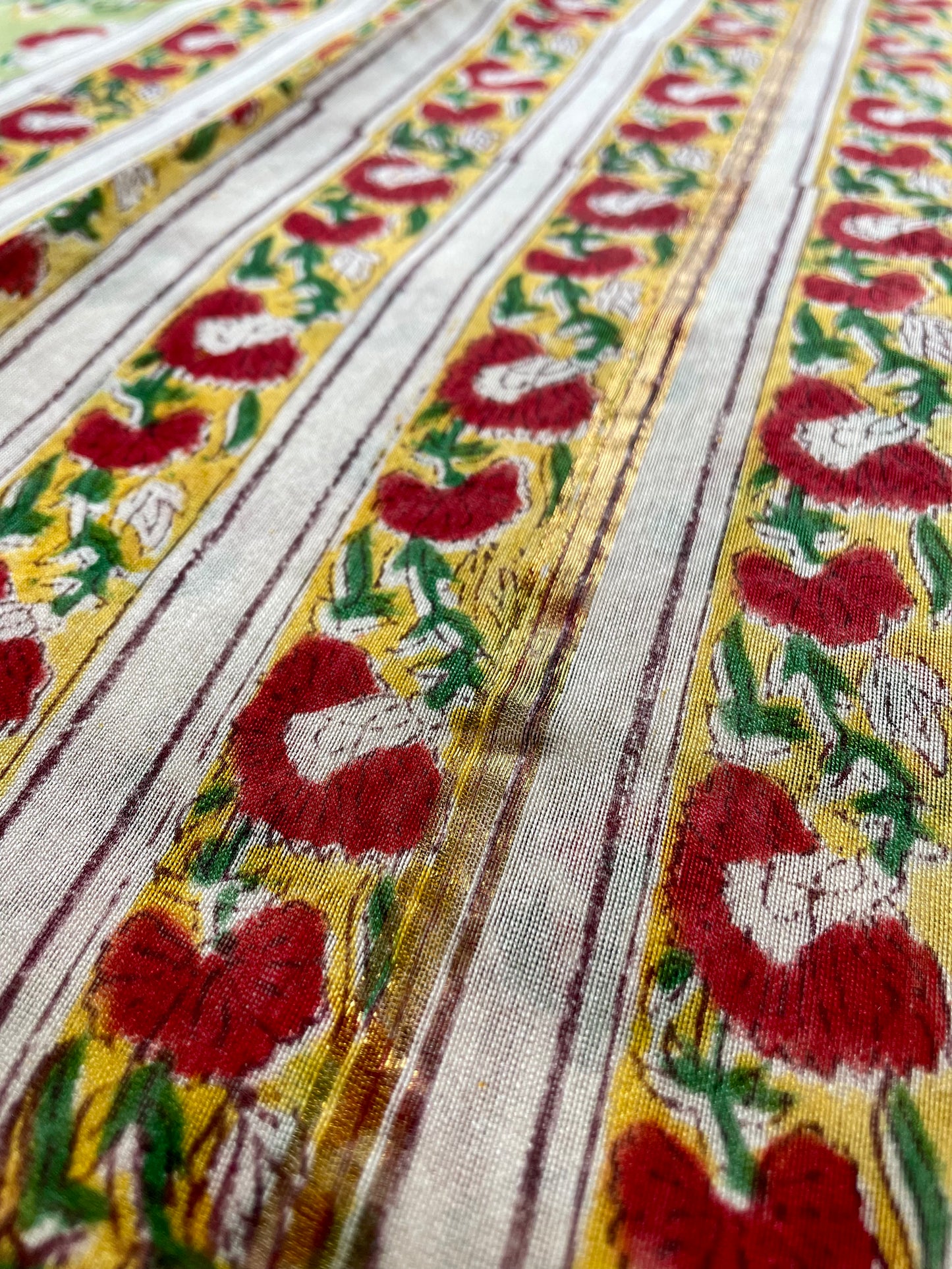 VRIKSHA | Pure Hand-block Printed Chanderi Silk Saree