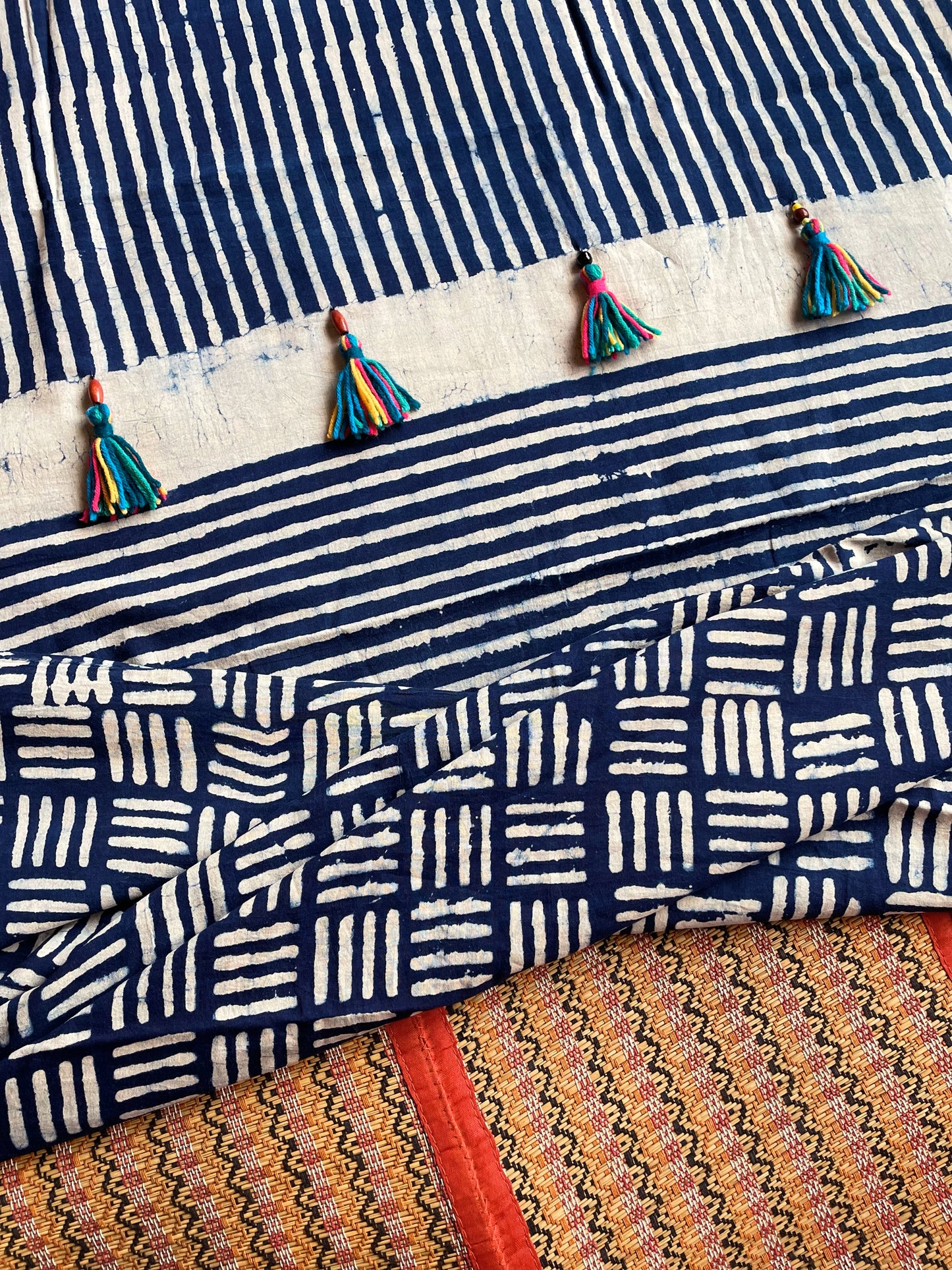 RITHI | Pure Hand-Block Printed Mul Cotton Saree