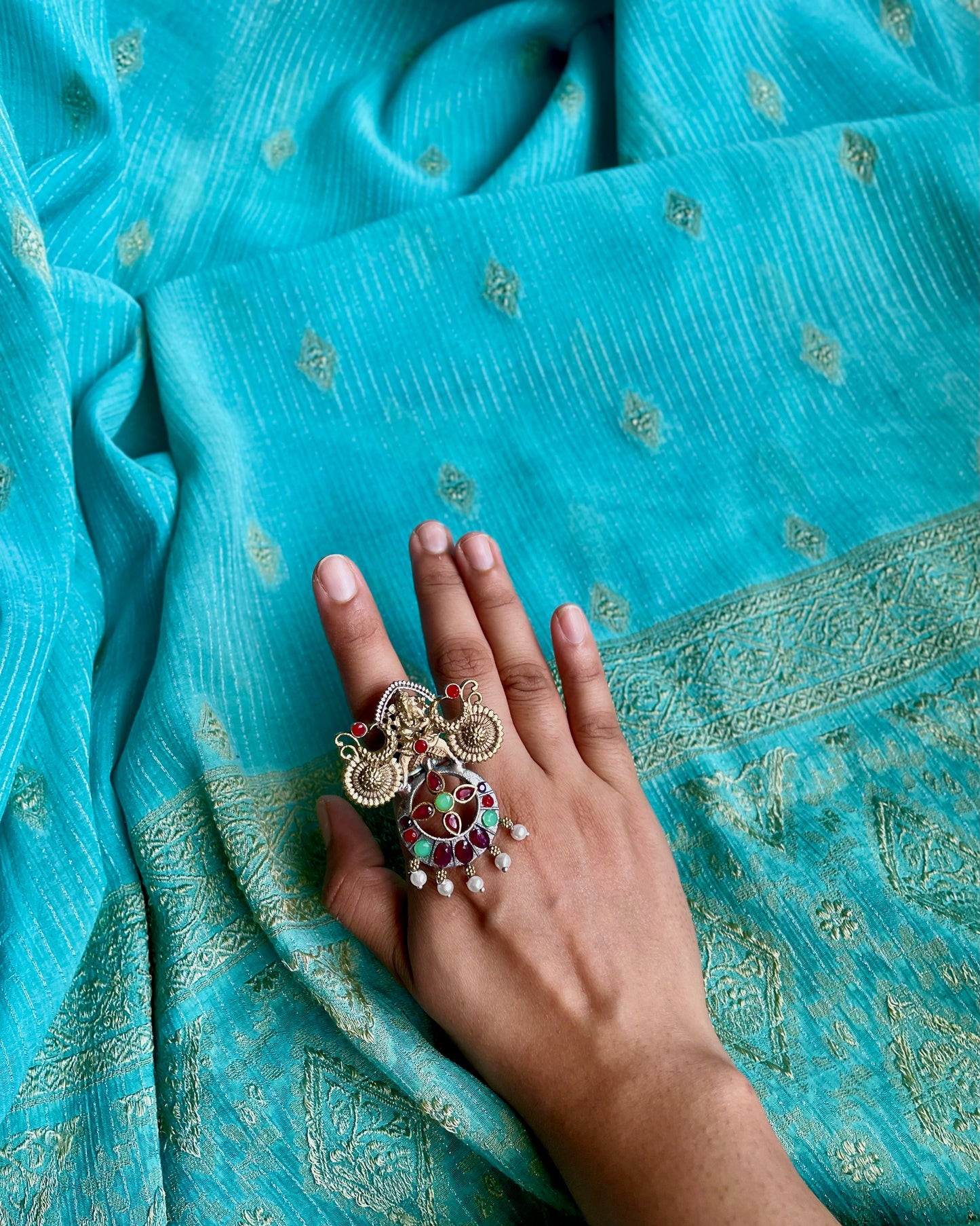 गणेश चक्र (Ganesh Chakra) - Contemporary Dual Tone Fusion Ring