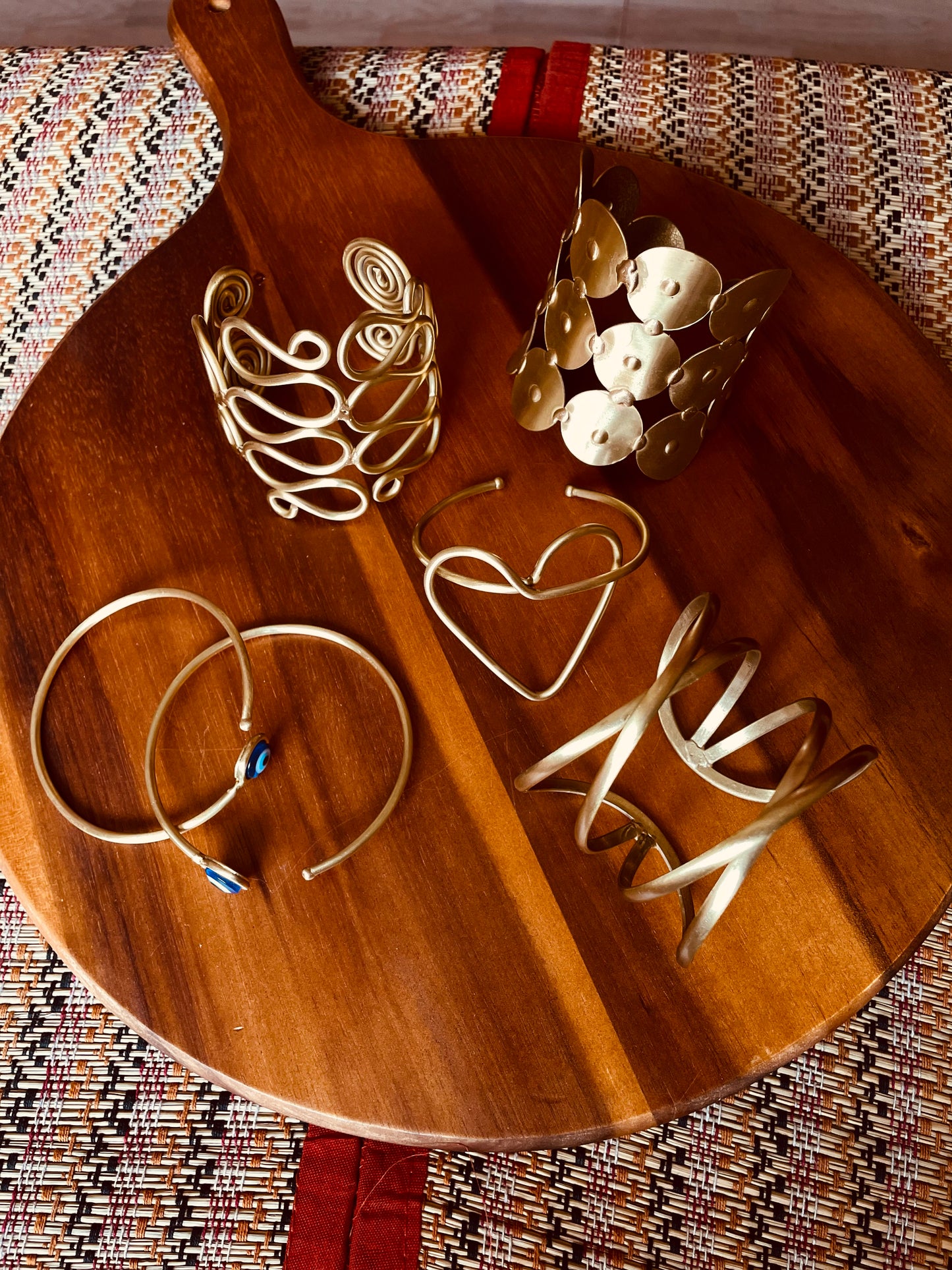Evil Eye | Brass Handcuffs | Free Size
