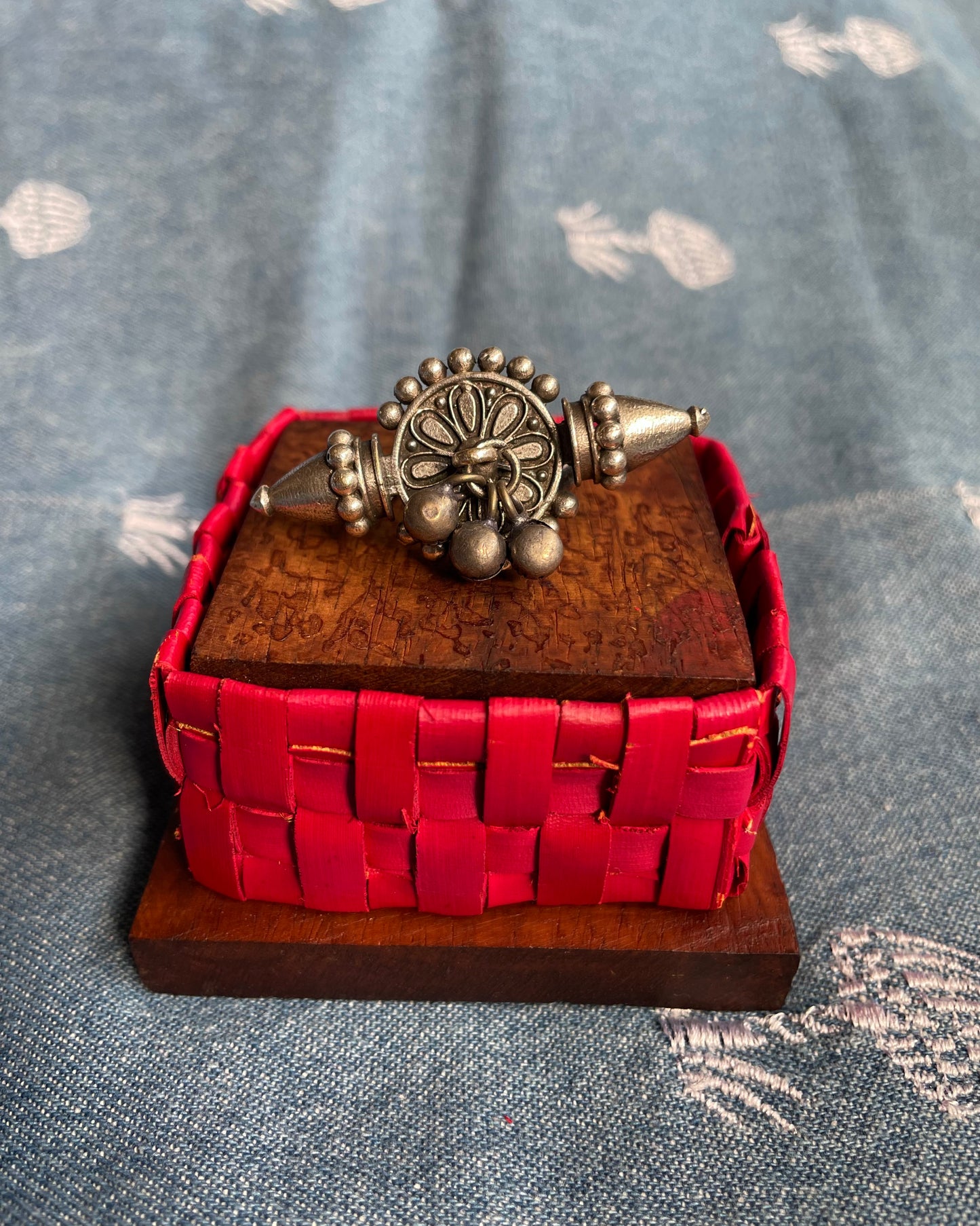 Medha | Silver Plated Oxidised Ring