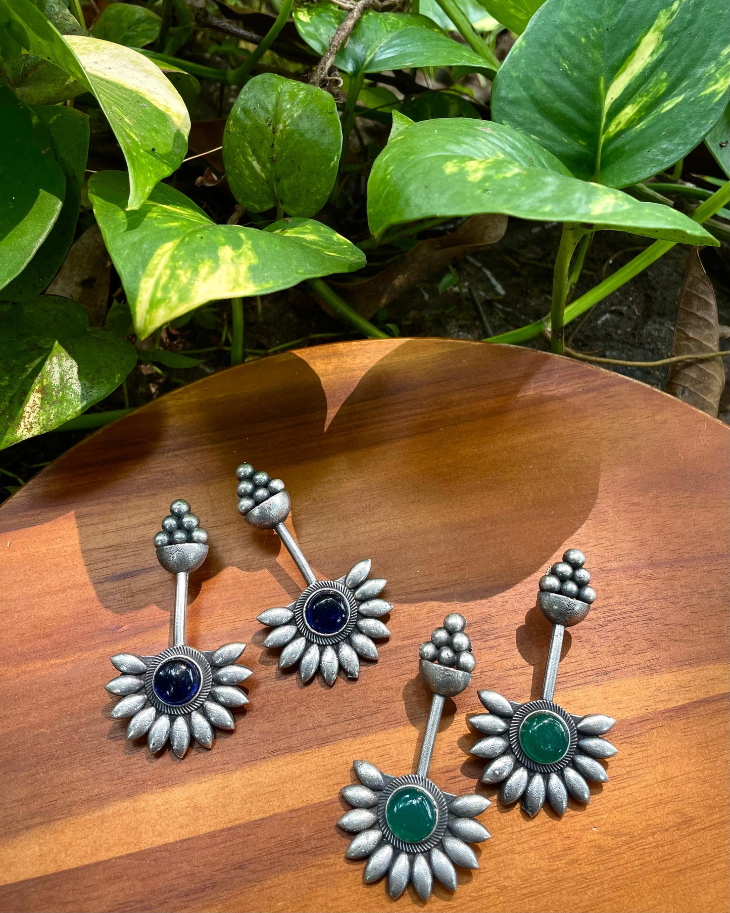 SuryaMukhi |Silver Plated Statement Studs