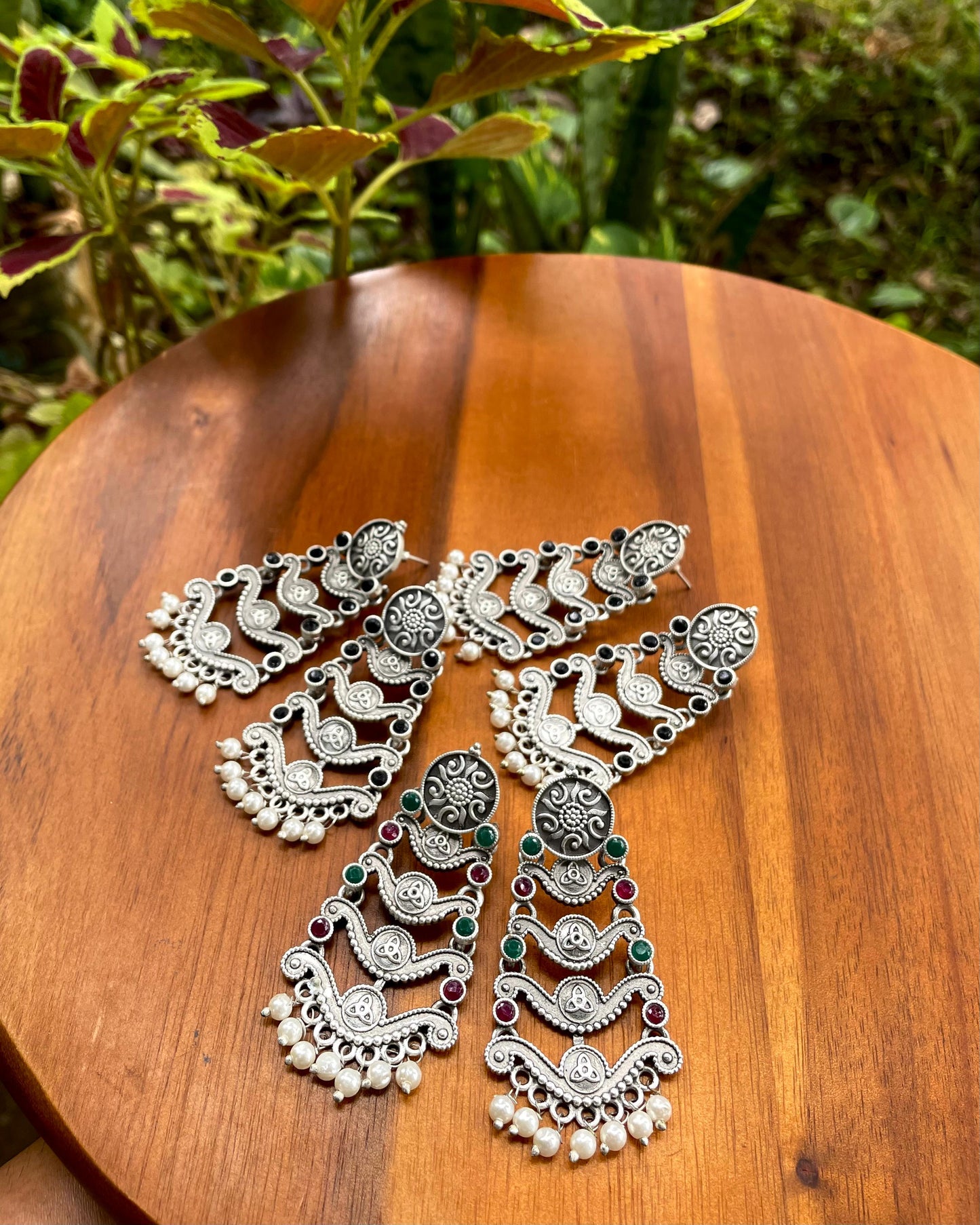 Chaturanga |Silver Plated Statement Studs