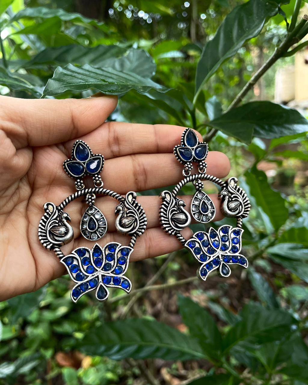 Blue Haven |Silver Plated Statement Studs
