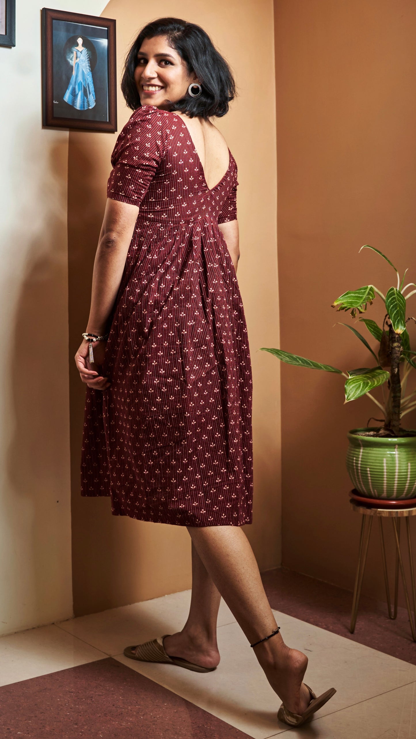 Hiranya Kantha Puffed Sleeve Dress