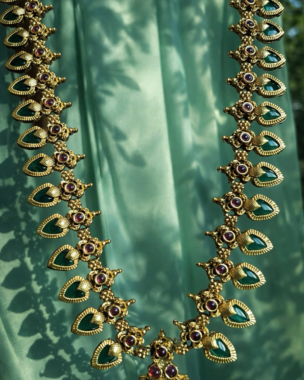 Paccha Palakka Haaram | Antique Heritage Inspired Necklace Set | The Vishu Collective'26