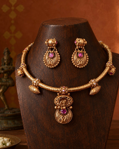 The Aluka Heritage Collar | Gold-Plated Heirloom Hasli Set