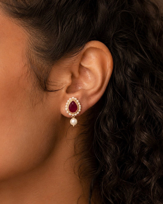 Antique Gold-Plated Studs | Onam'26 Edit
