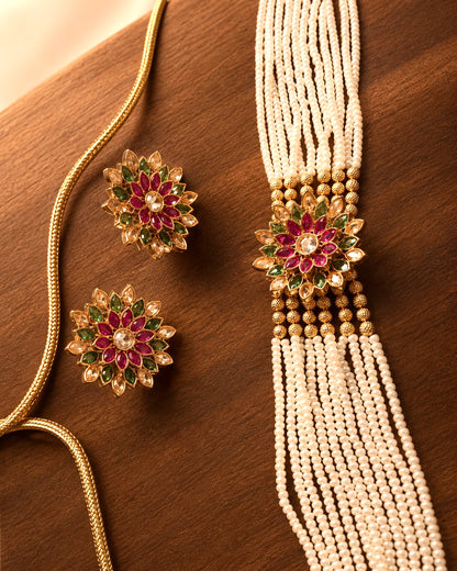 The Maharani Bloom | Kundan & Pearl Choker Set | Onam'26