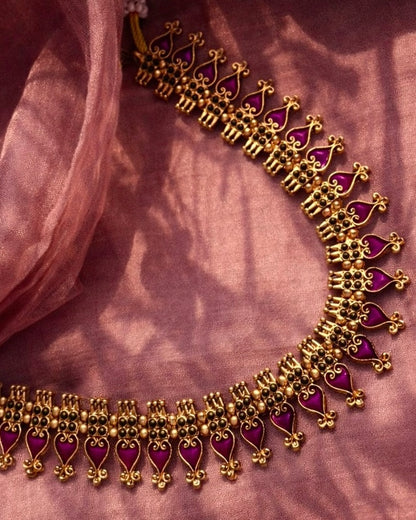 Vaadamalli Palakka Maala | Antique Heritage Inspired Choker Set | The Vishu Collective'26