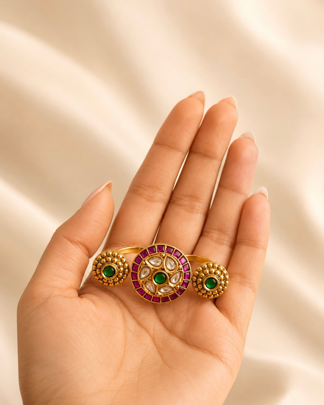 Rudhram | Heritage Inspired Double Finger Ring