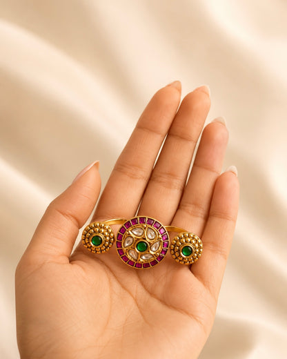 Rudhram | Heritage Inspired Double Finger Ring