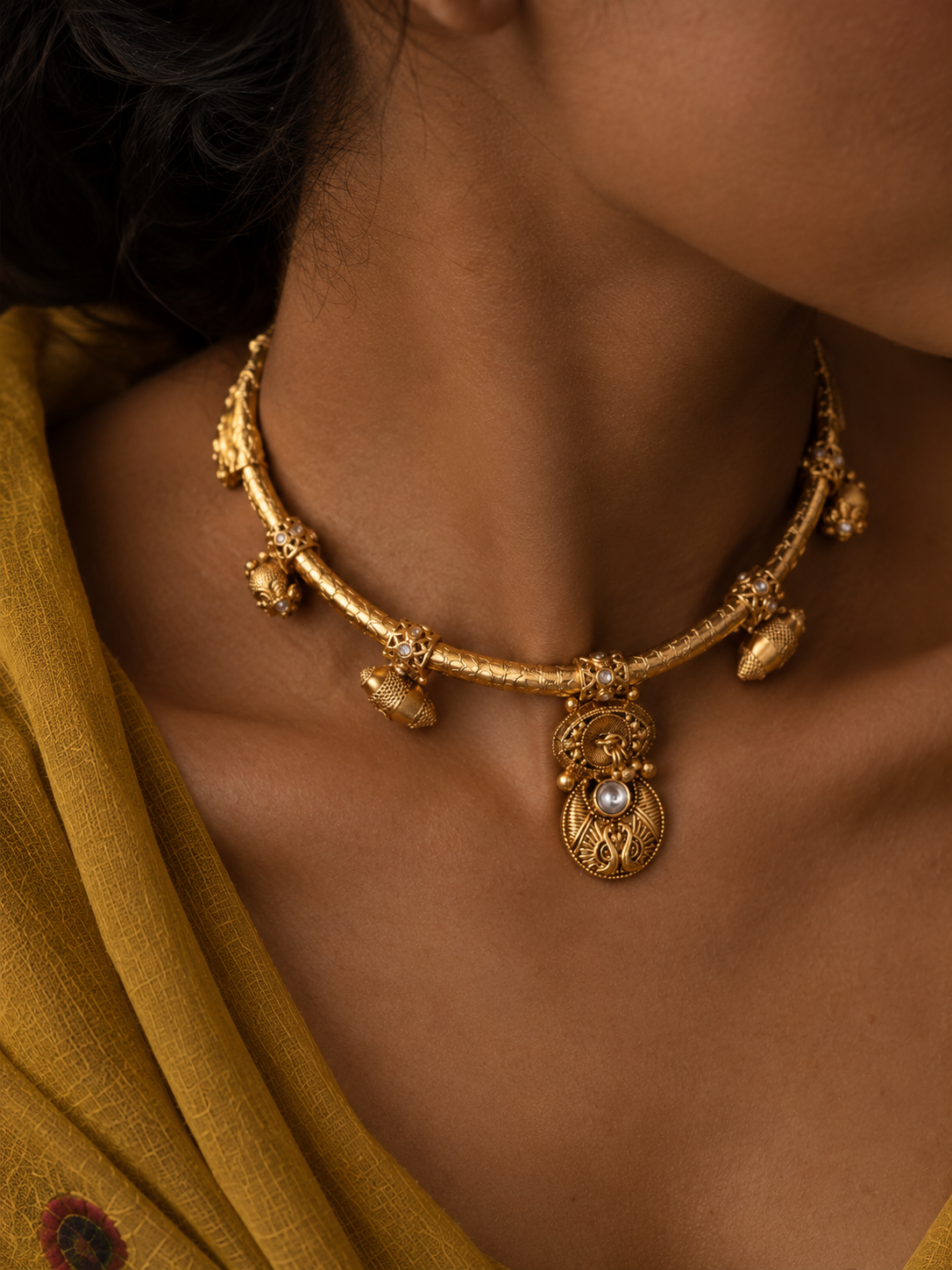 The Aluka Heritage Collar | Gold-Plated Heirloom Hasli Set