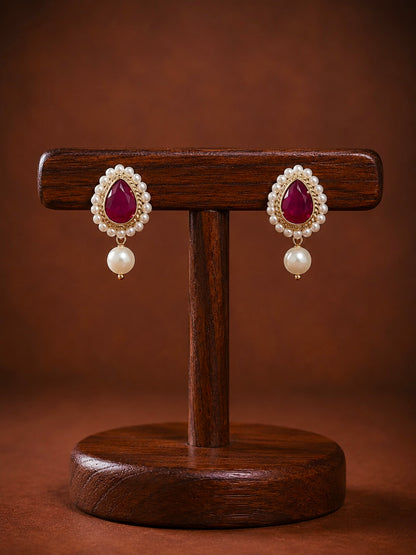 Antique Gold-Plated Studs | Onam'26 Edit