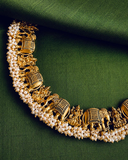 Aanapadam | Antique Temple Choker Set | Onam'26