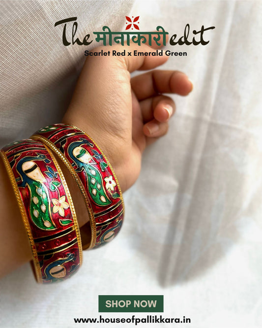 Mayūravanam | Statement Kadas | Set of 2 | The Meenakari Edit