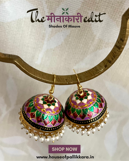 Mauve Mirage | Jhumkas | The Meenakari Edit